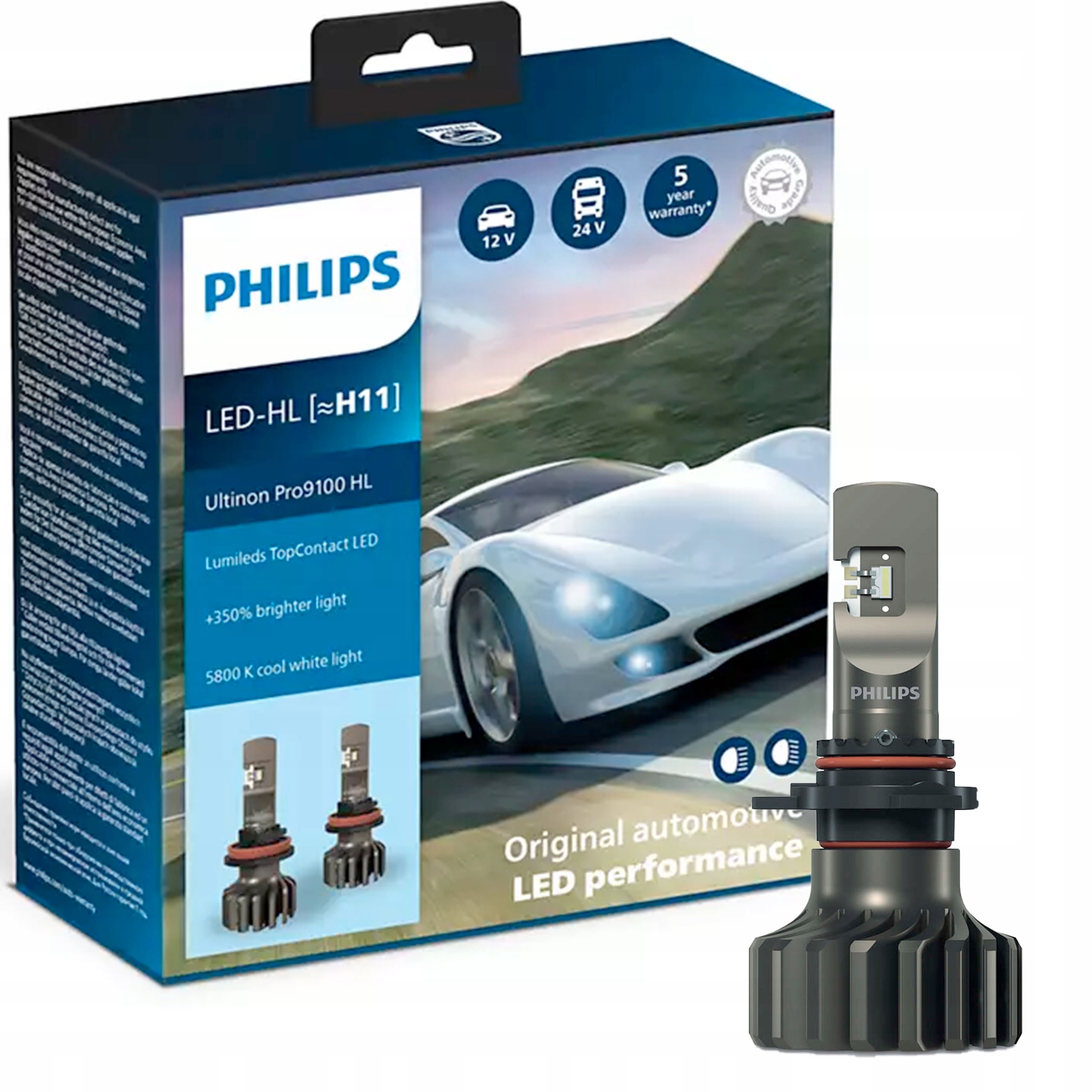 Philips Ultinon Pro9100 Led žiarovka Lumileds H11