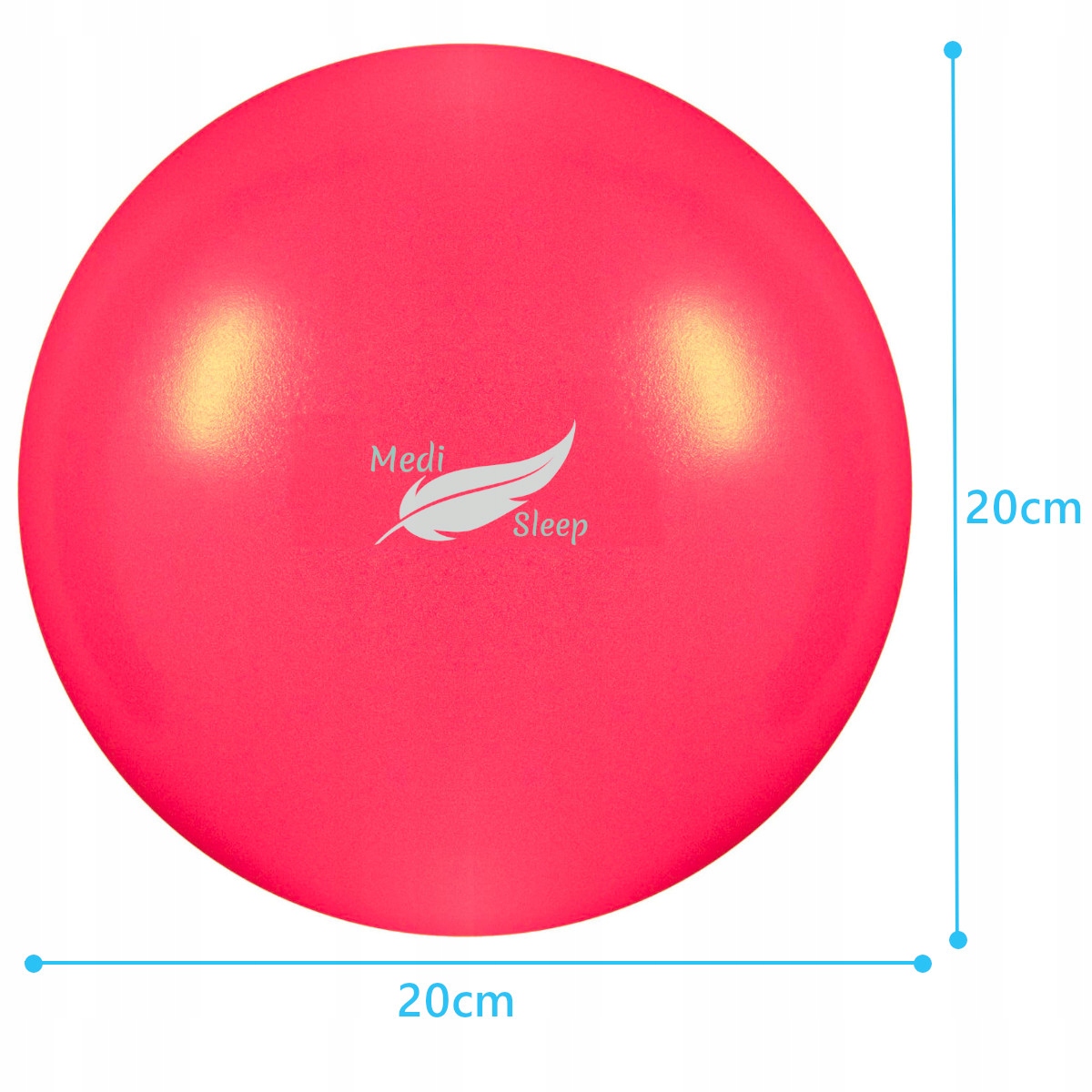 PIŁKA GIMNASTYCZNA REHABILITACYJNA DO ĆWICZEŃ FITNESS PILATES MOCNA 20 cm Kod producenta 2PI