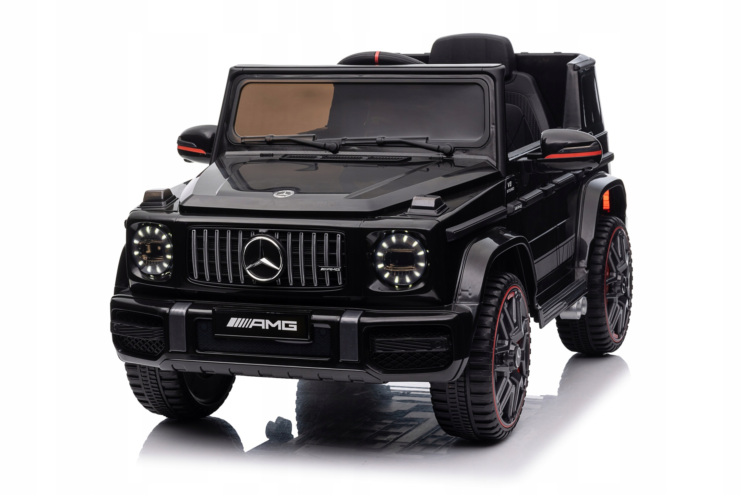 Mercedes G63 Samochód Elektryczny Dla Dzieci Pilot Koła Eva Ekoskóra Czarny