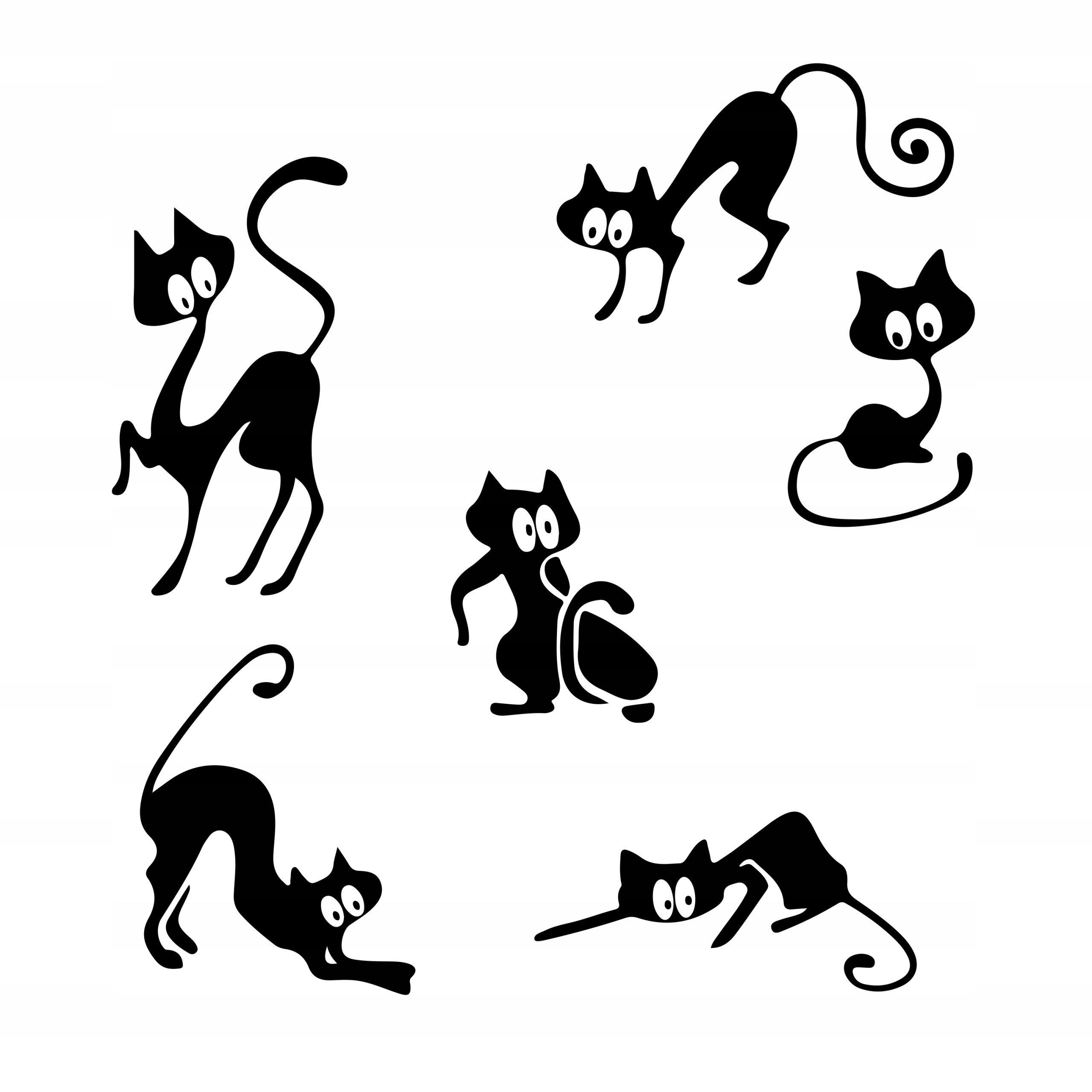 Šablona pro malování, opakovaně použitelný šablona //kočky//