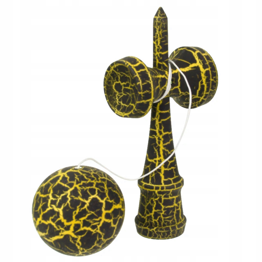 KENDAMA DREWNIANA GRA ZRĘCZNOŚCIOWA JAPOŃSKA PIŁKA Z PATYKIEM NA SZNURKU Minimalna liczba graczy 1