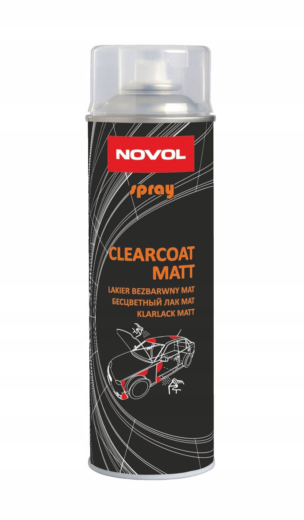 

Novol Clearcoat lakier bezbarwny Matt w sprayu