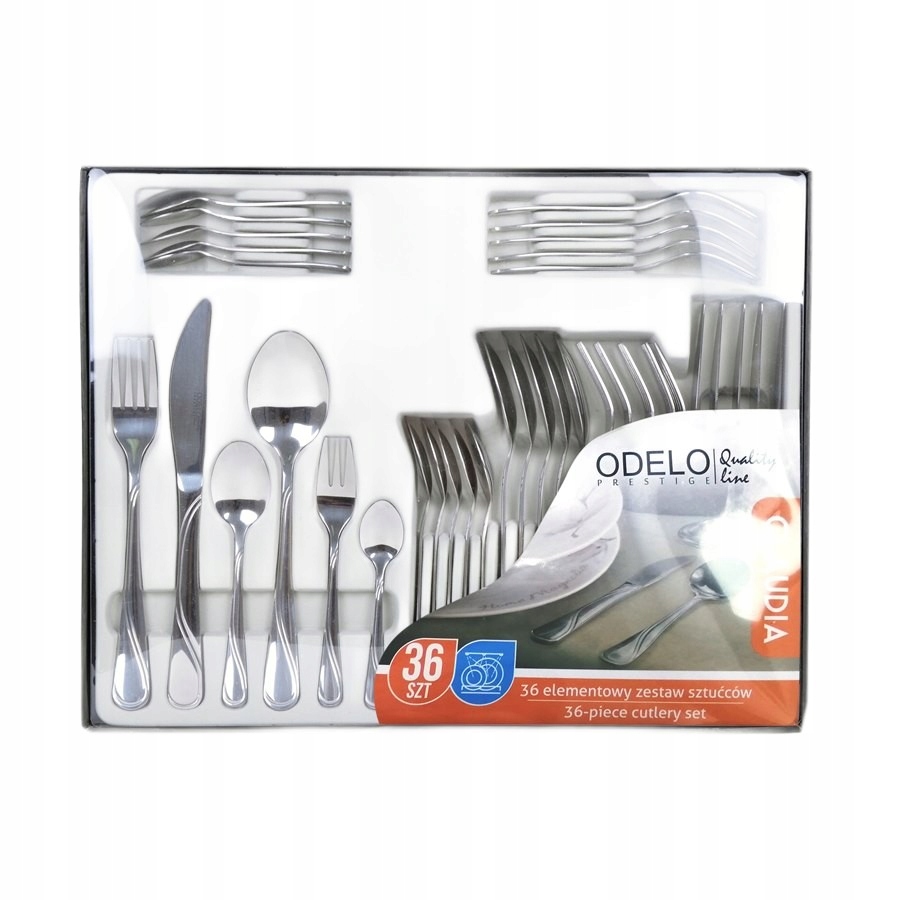 Sada příborů 36 ks, sada příborů pro 6 osob, nerezová ocel, lesk