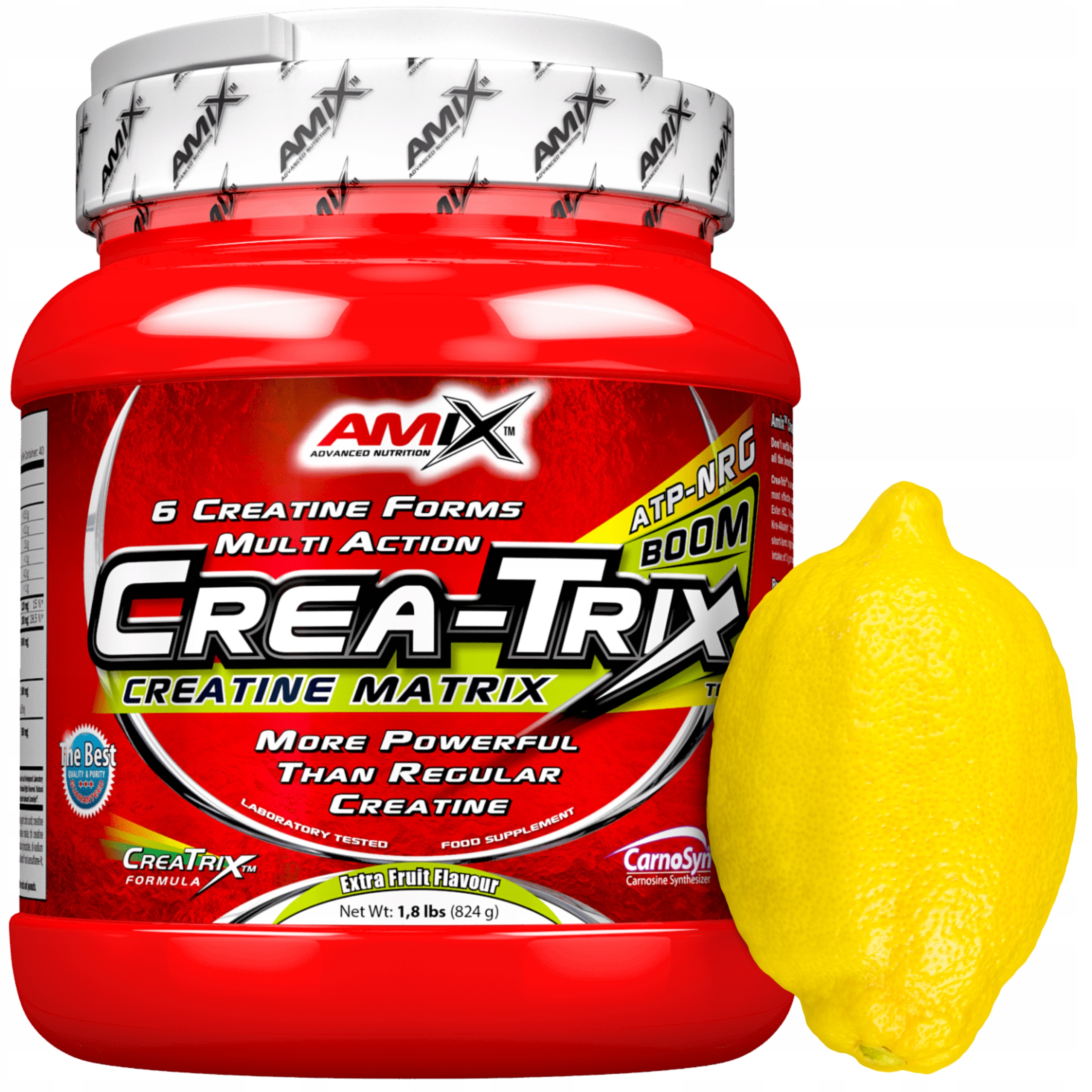 Amix Crea-Trix Citronová tyčinka 6 forem kreatinu Creatine Monohydrát jablečnanu