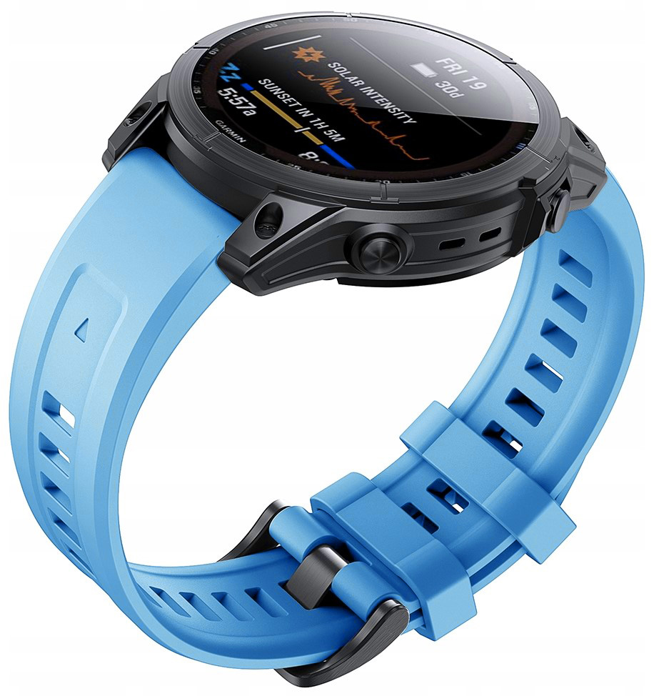BŁĘKITNY Pasek Garmin Fenix 6 Sapphire (22mm) Marka Tech-Band
