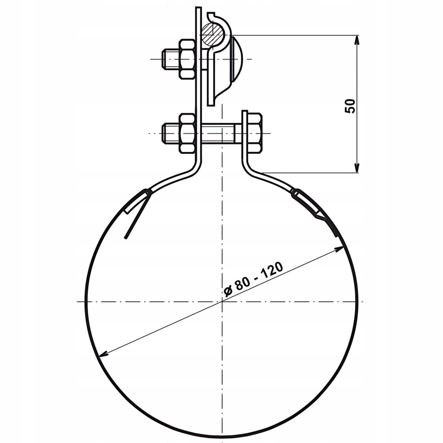Uchwyt Odgromowy Do Rynny Czarny Nierdzewny Złącze Rynnowe Obejma Kolor czarny
