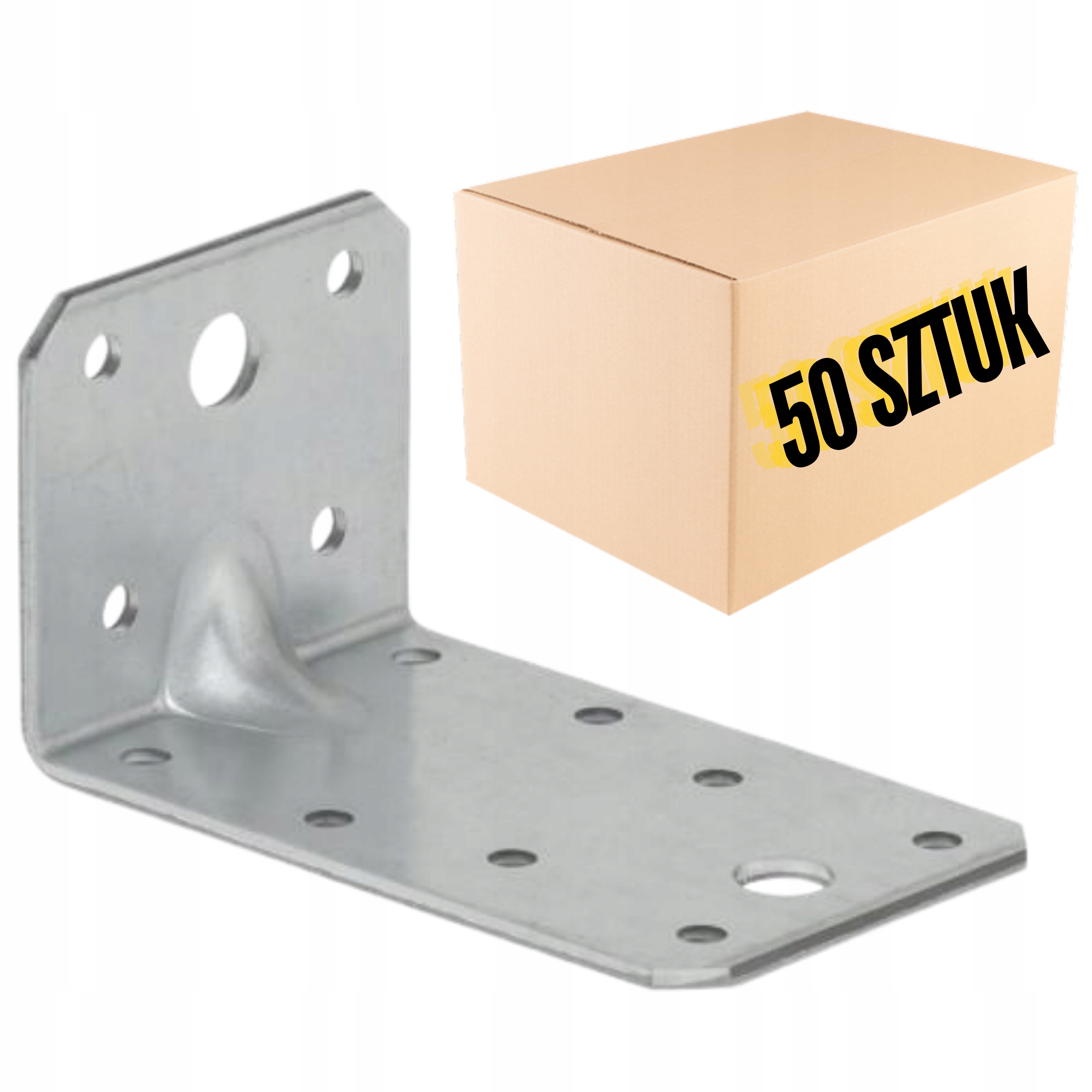 50 x Tesařský Úhelník S Prolisem 90x50x55x2,5 mm Montážní Spojka