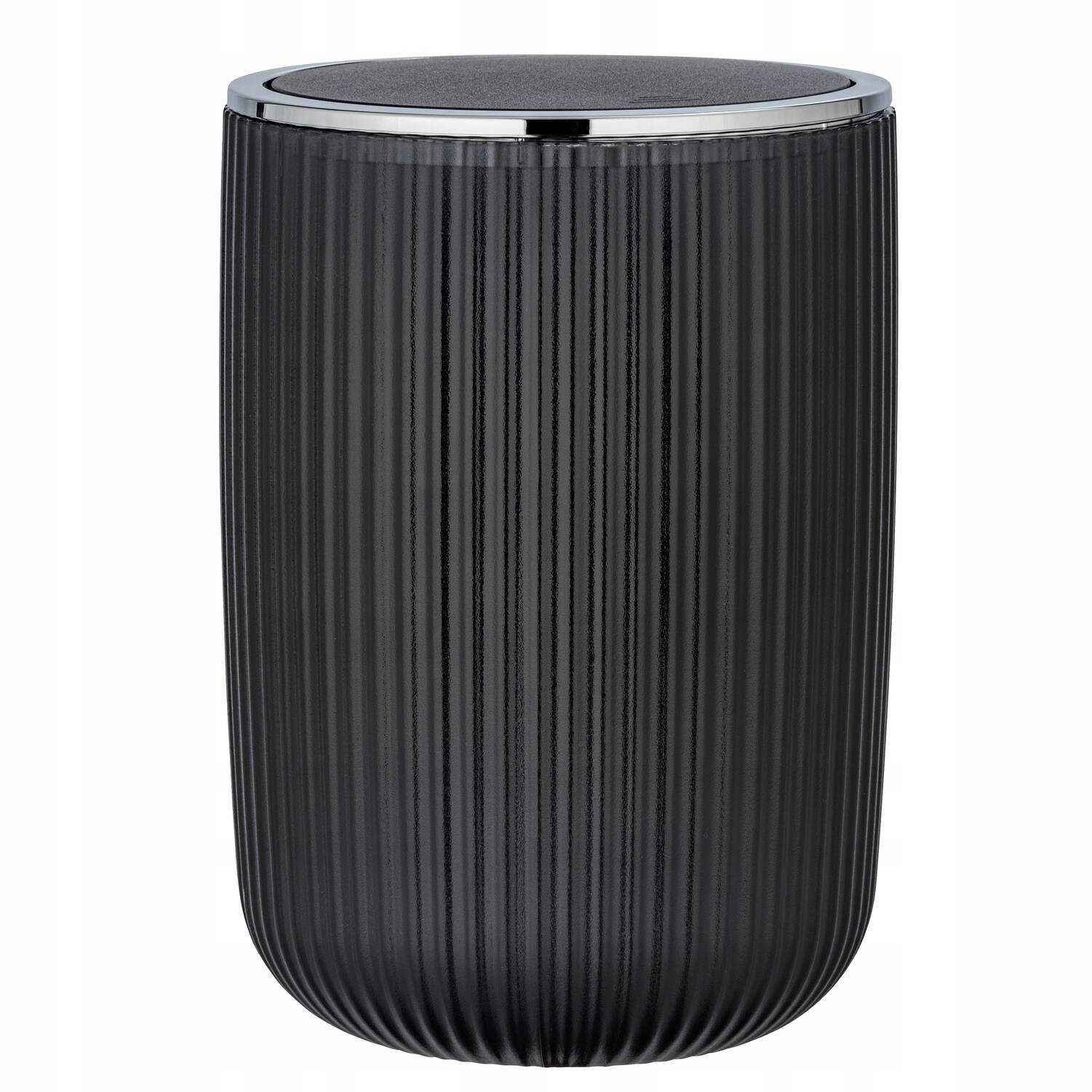 Levně Koš Do Koupelny Agropoli Černý Koupelnový Kontejner 5,5 L 19X27 CM Wenko