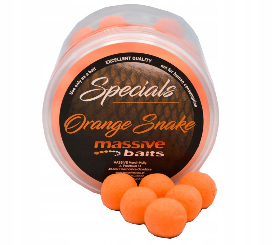 Kulki Massive Baits Special Pop Up 14mm 200ml Orange Snak