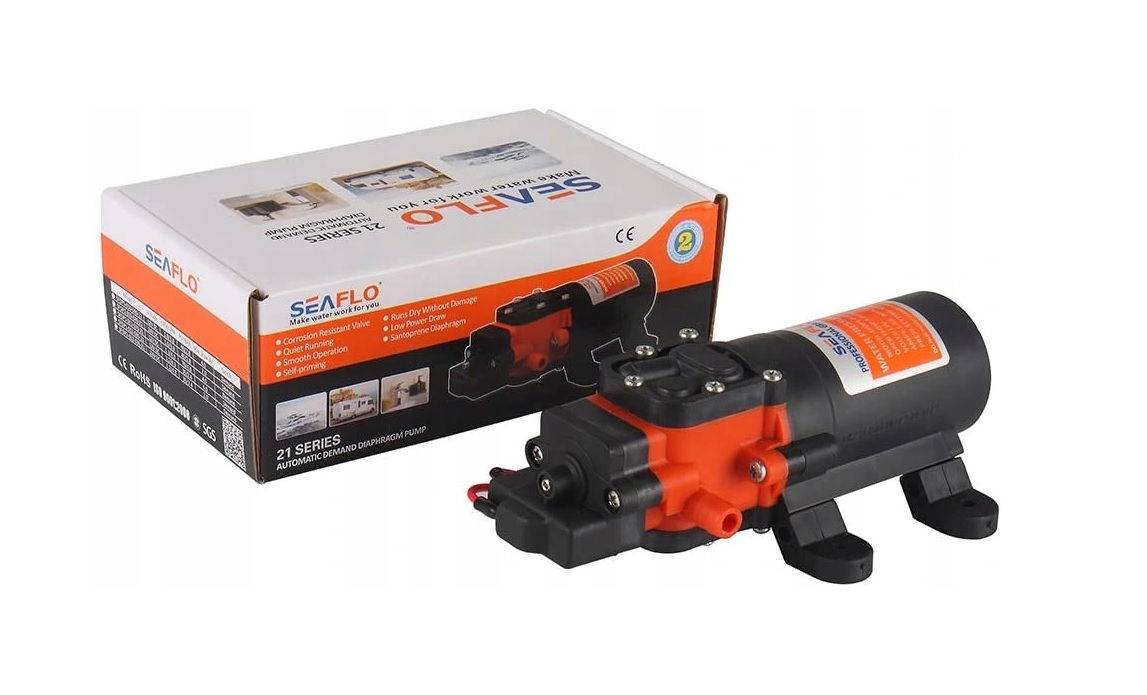 POMPKA WODY 12V 4A SEAFLO 3.8L/MIN 2.8BAR KAMPER POMPA DO KAMERA PRZYCZEPY