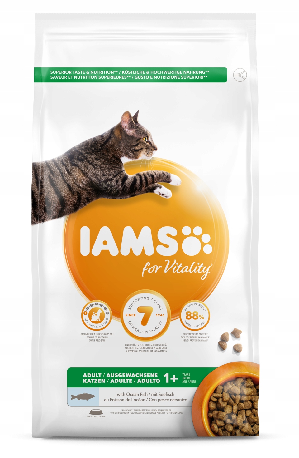 Levně Iams for Vitality pro dospělé kočky s oceánskými rybami 3 kg