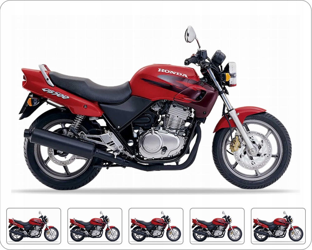 Samolepky Na Motocykl Juula Pro Honda Cb 500 1998-1999 Červené R218M