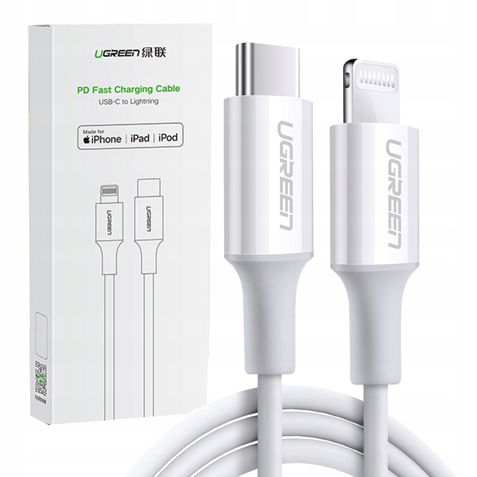 Фото - Кабель Ugreen Szybki Kabel Usb-c Lightning 20W Z Mfi 1M 