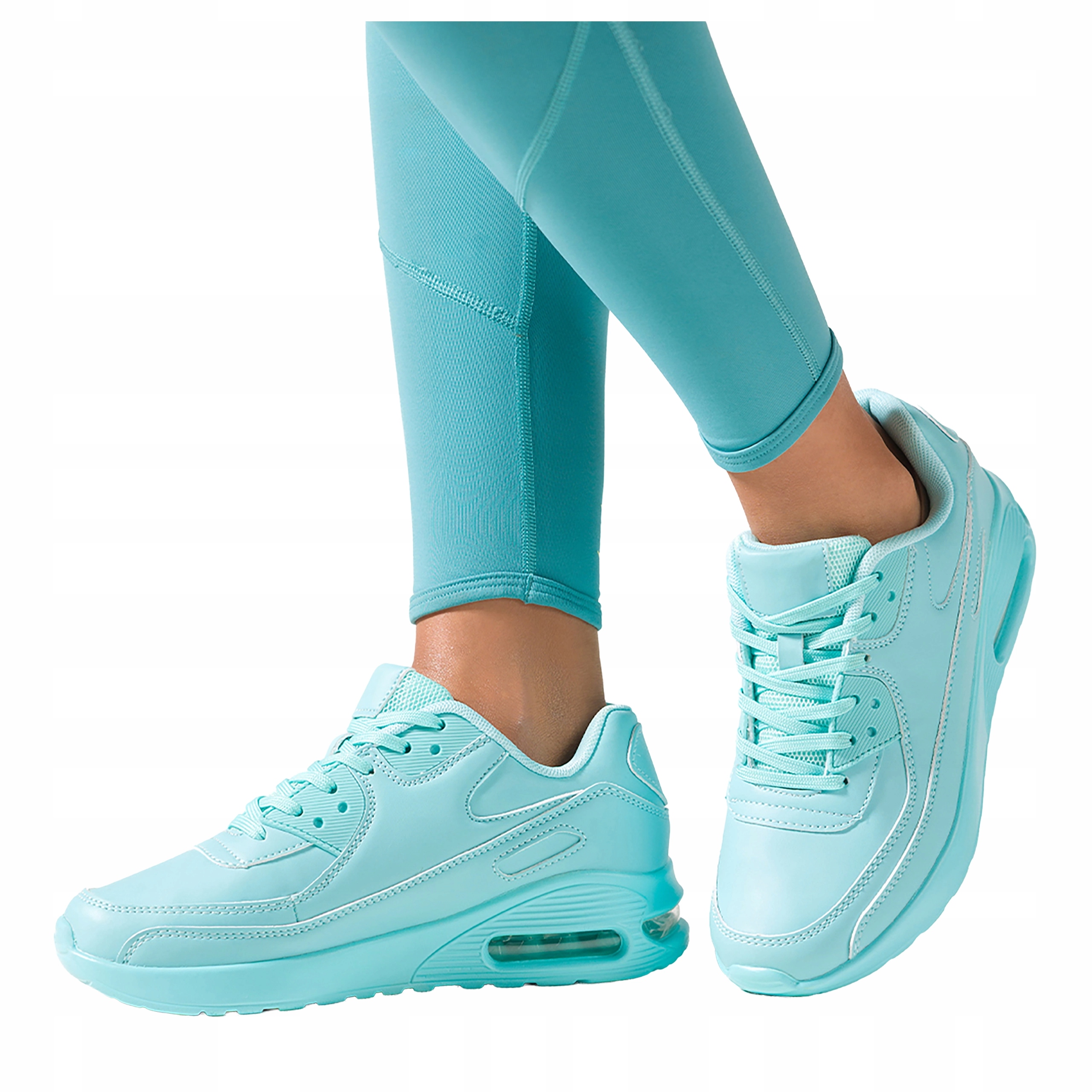 Sneakersy Modré Dámské Šněrovací Ozdobný Koturn Sportovní Módní vel 36