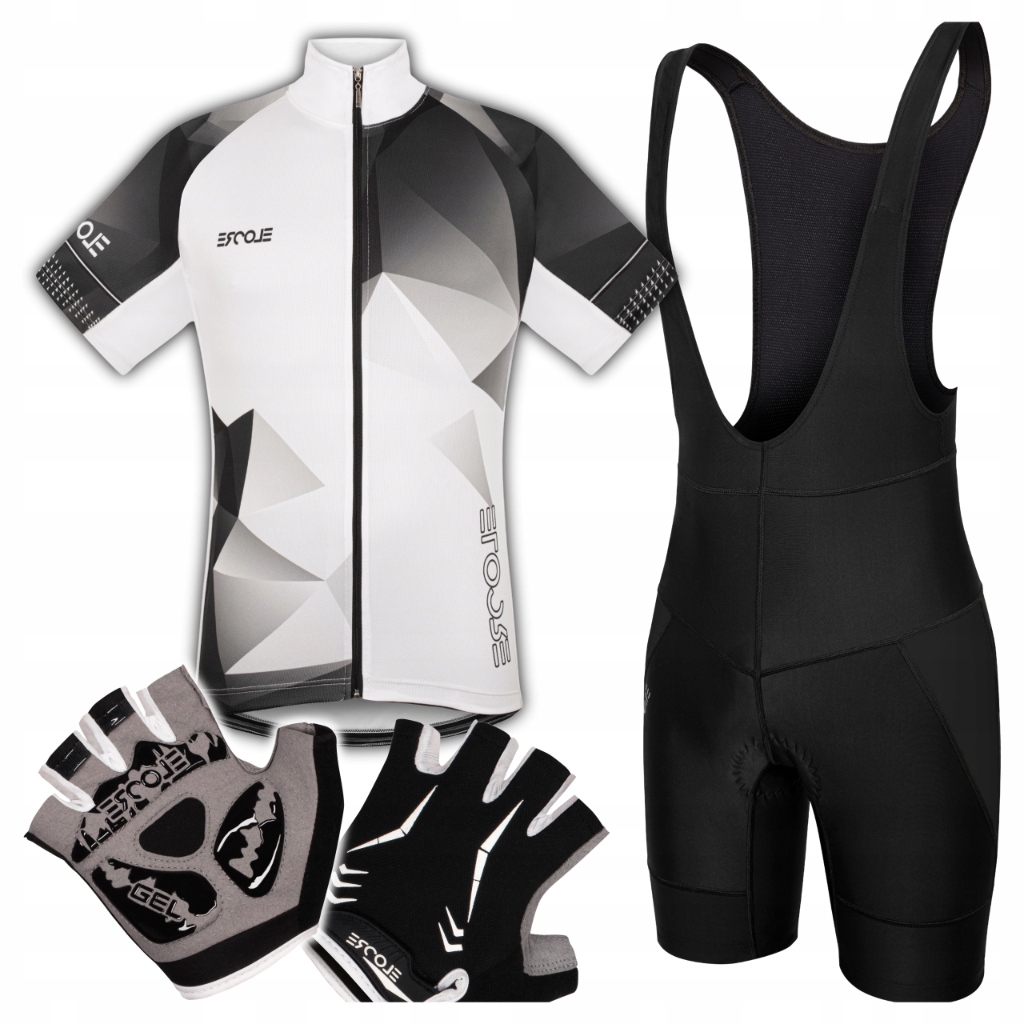 Pánské cyklistické oblečení na kolo L Tričko Kraťasy Rukavice