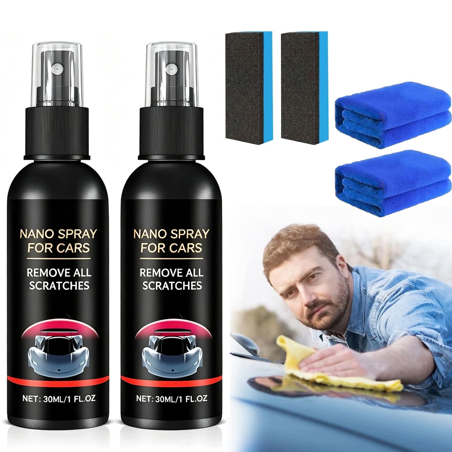 Nano Spray Do Naprawy Zarysowań Samochodów Do Usuwania Rys Samochodowego 2X