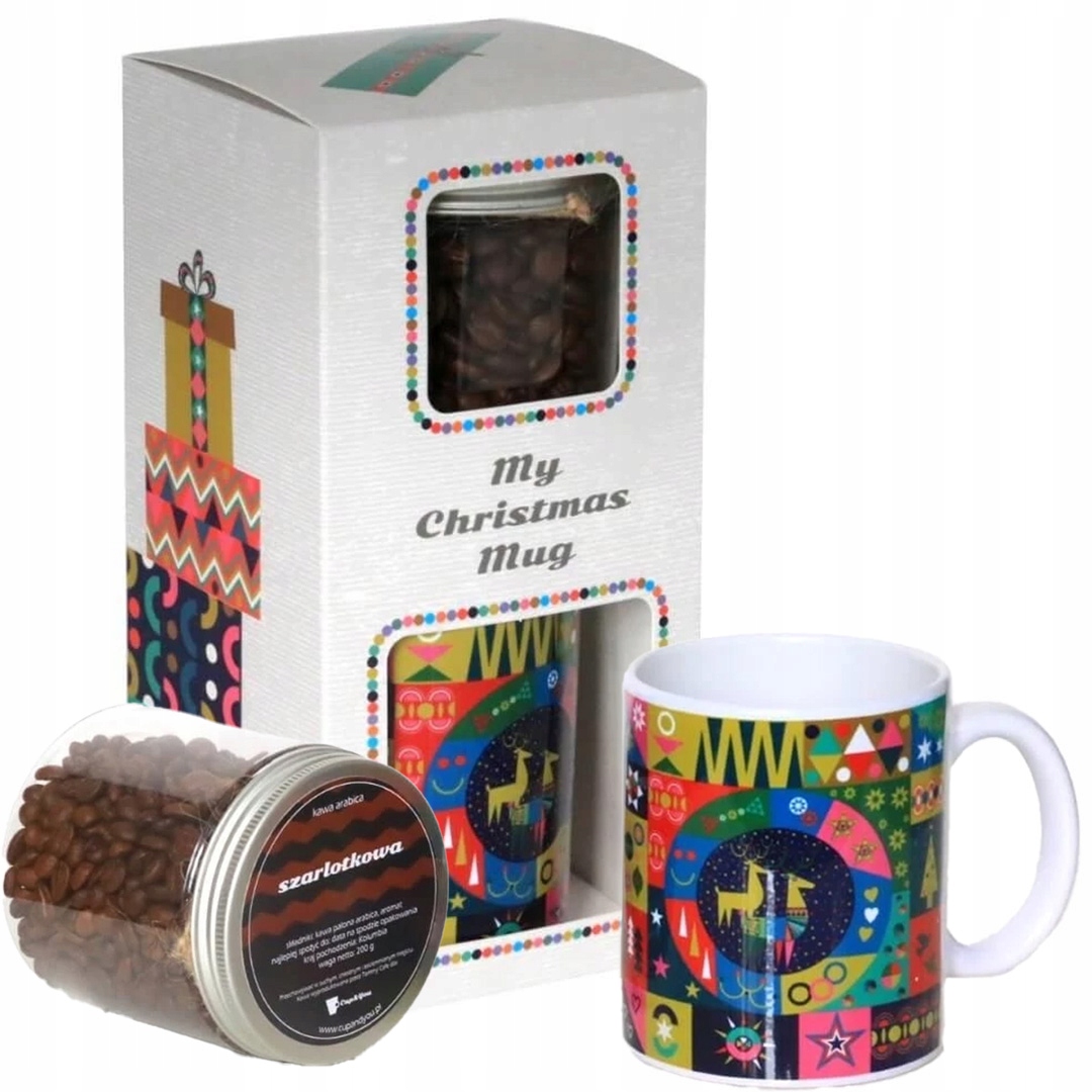 Levně Dárek Vánoční Sada Boxů S Prémiovou Ochucenou Kávou Dle Výběru A Hrnkem