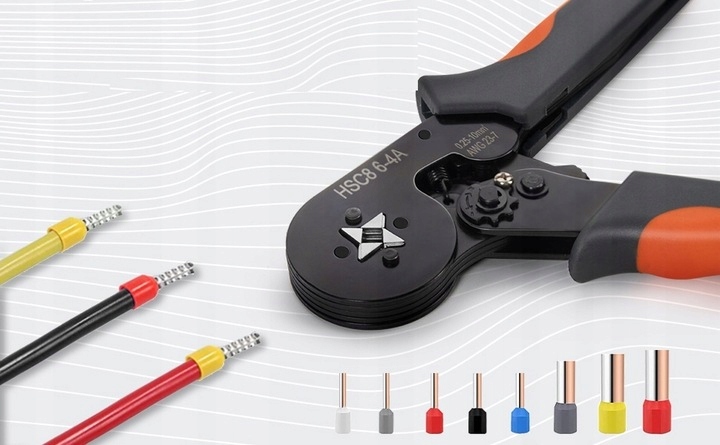 ZACISKARKA DO KABLI KONEKTORÓW PRZEWODÓW + 1200 SZT TULEJEK ZESTAW PRASKA Model ZACISKARKA + 1200 TULEJEK PRASKA DO ŚCISKANIA