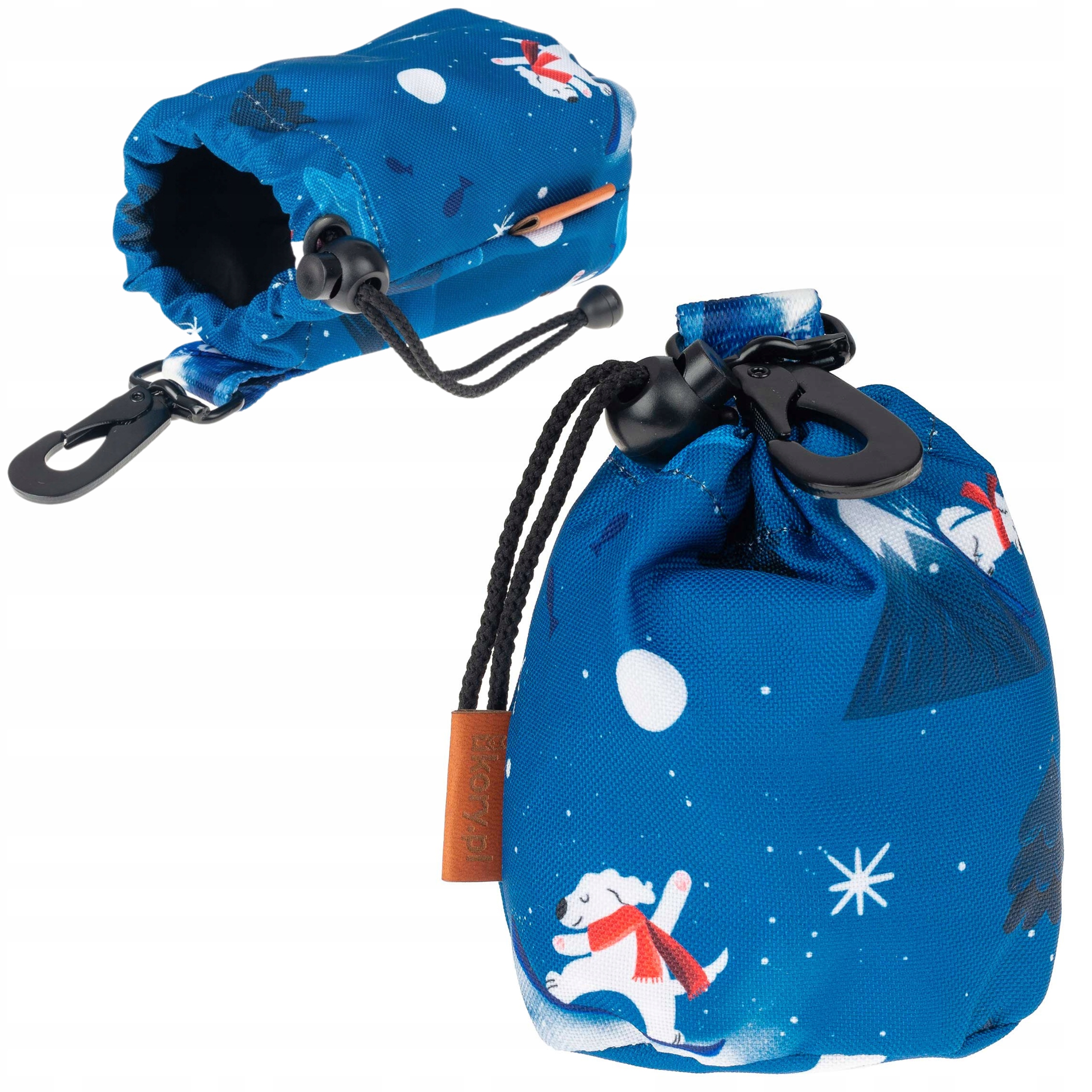 Levně Tréninková Taška sáček na pamlsky pro psy Ukory modrá Zima