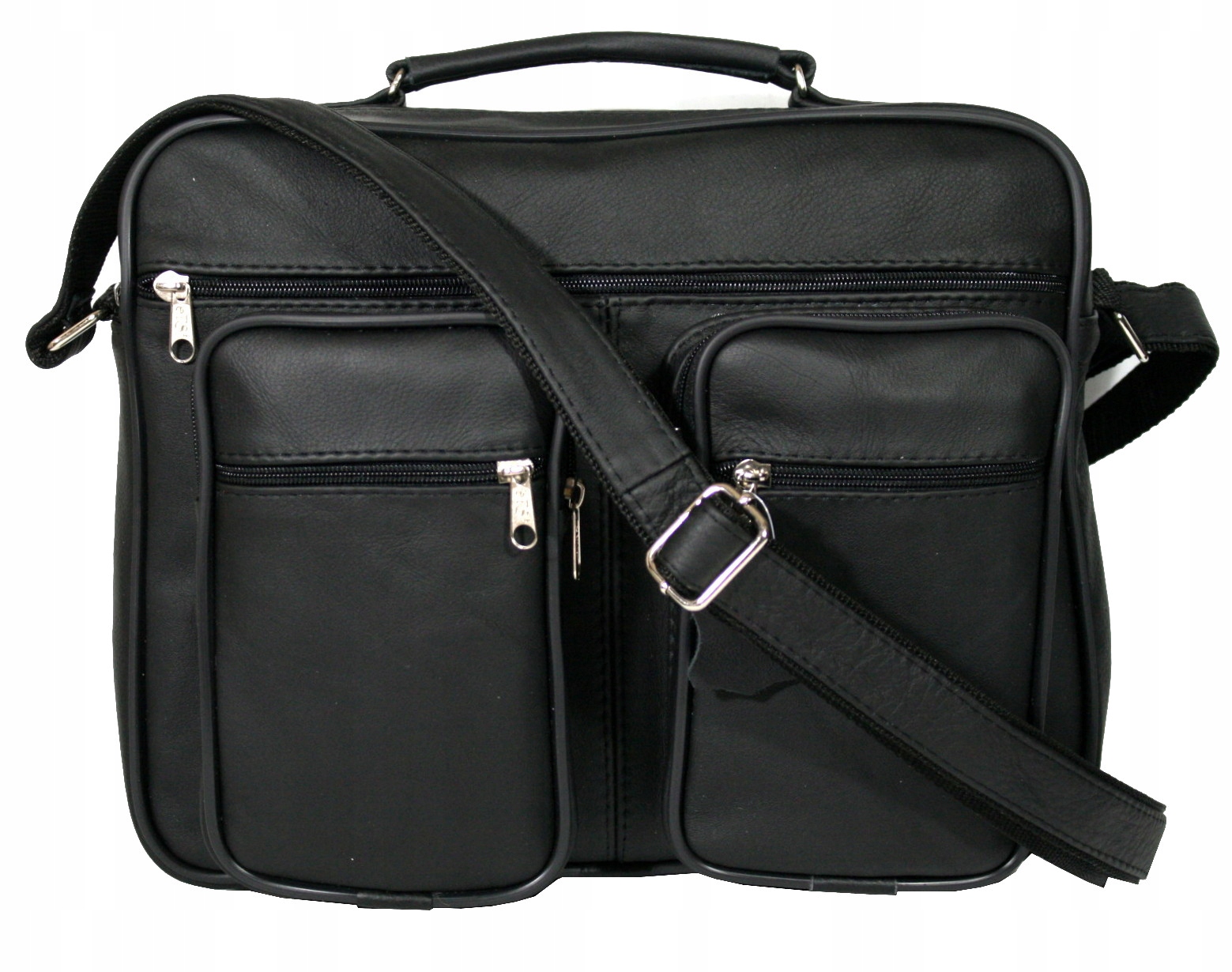 Pánská kožená taška přes rameno velká kabelka přes rameno vintage polská výroba A4