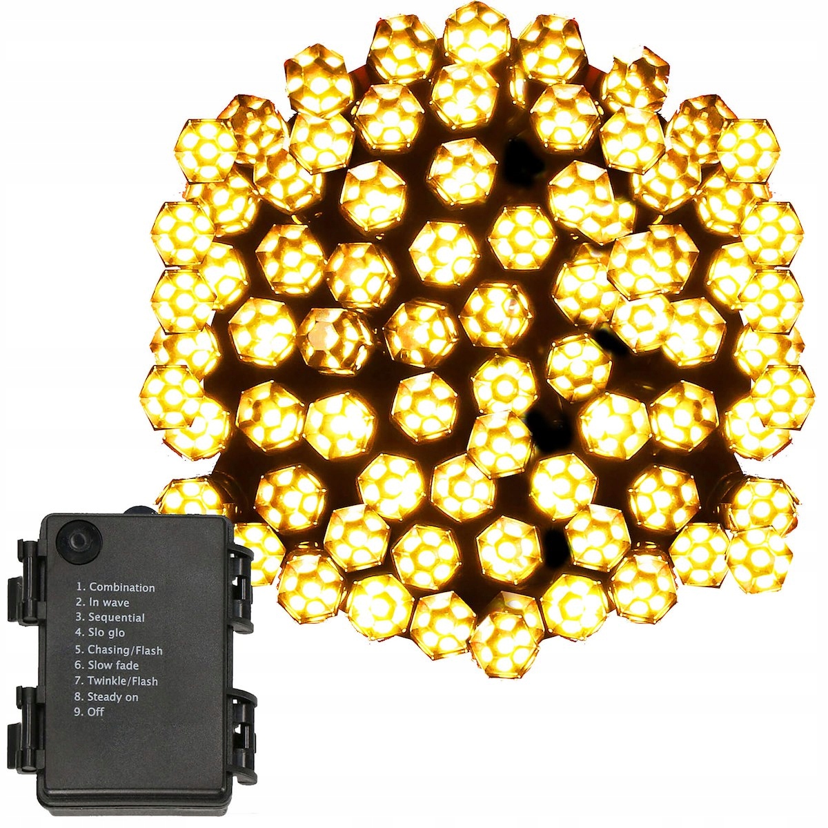 

Światełka Choinkowe Lampki 120 Led Biełe Ciepłe