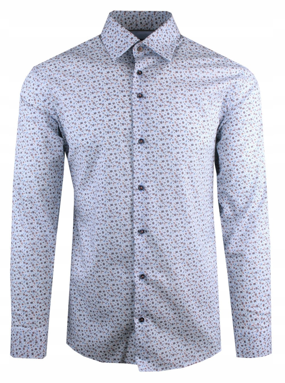 Pánská vypasovaná košile Victorio Drobný květinový vzor 44/182-188