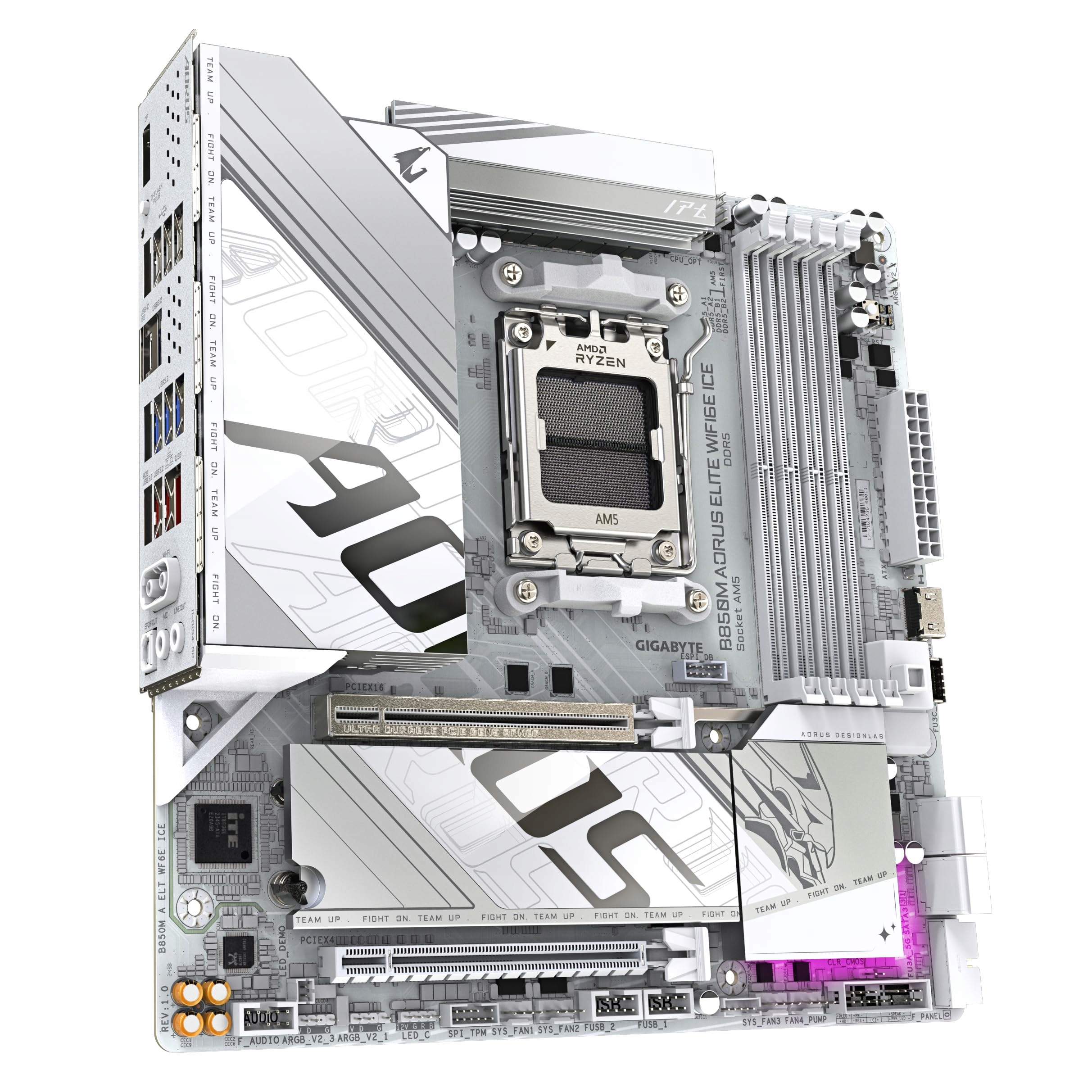 GIGABYTE B850M AORUS Elite WiFi 7 Płyta Główna Ryzen 9000 DDR5 mATX Ice — miniatura 3