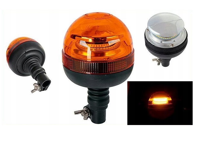 KOGUT LED NA TRZPIEŃ LAMPA OSTRZEGAWCZA FLEX błyskowa 4 TRYBY PRACY BŁYSKI Numer katalogowy części AT-571A