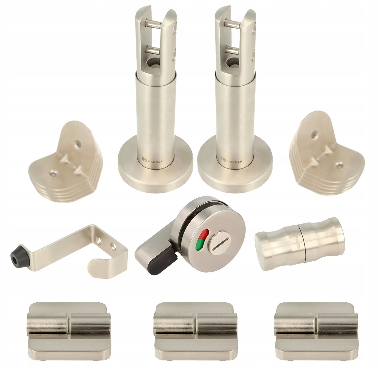 Kování pro sanitární Wc kabiny Hakner 10-13 mm pravá sada nerezová ocel
