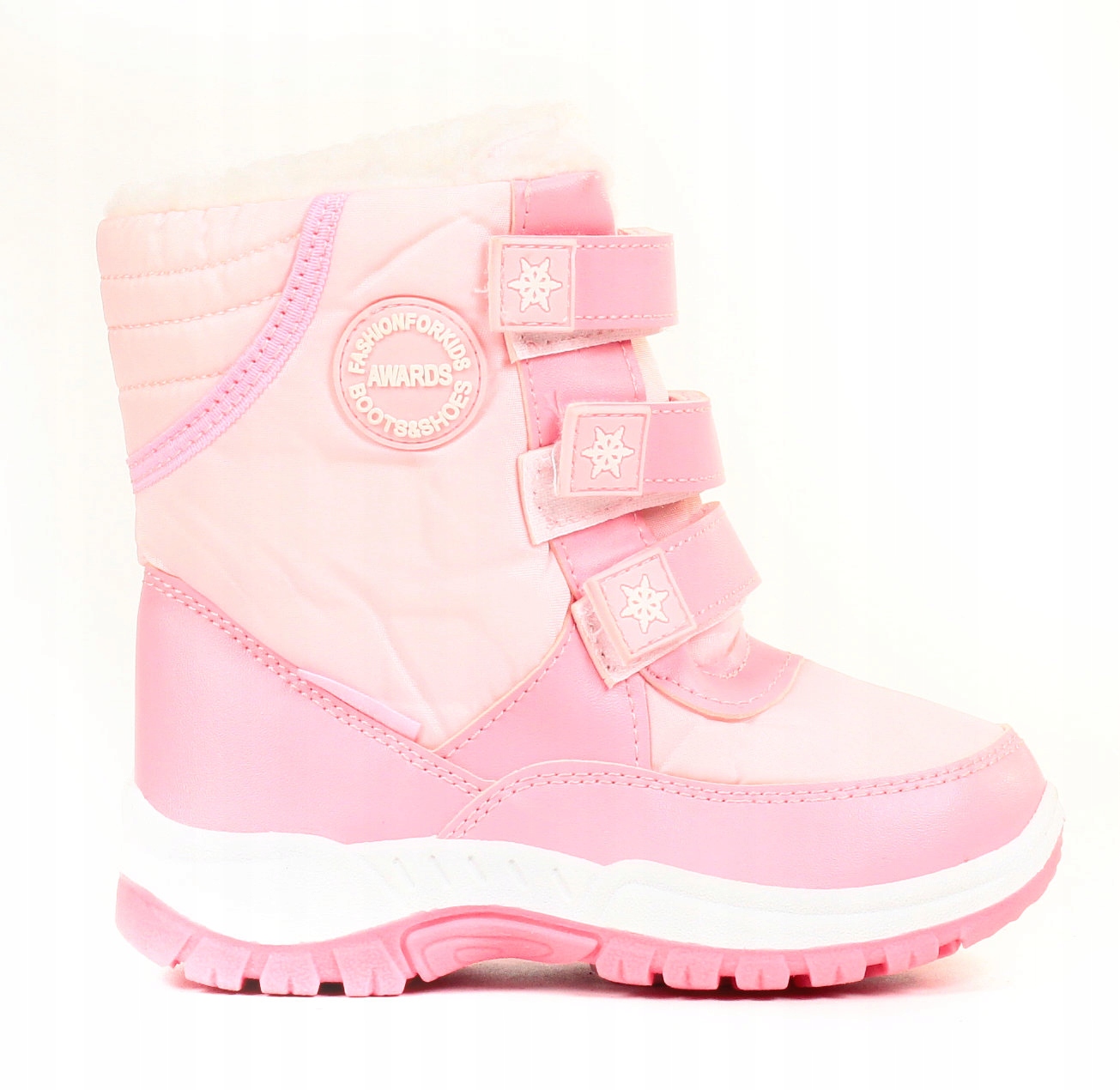 ŚNIEGOWCE ZIMOWE BUTY OCIEPLANE LEKKE NA RZEP Kod producenta B3507A-PINK