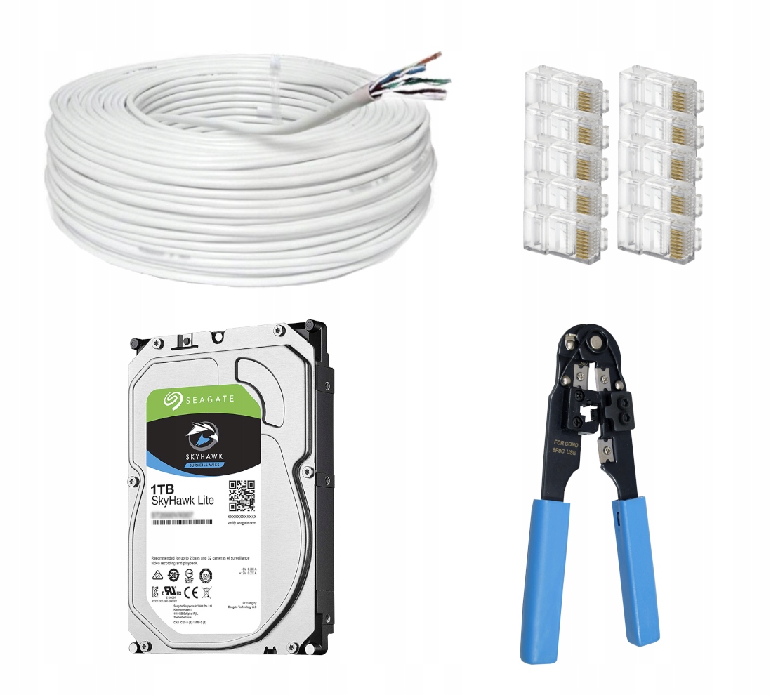 ZESTAW DO MONITORINGU 6 KAMER 5MPX KOPUŁOWYCH ZEWNĘTRZNYCH DYSK KOMPLET Kod producenta DVS-NVR0801-U8-PoE+6xDVS-MP5028UD-IP+1TB