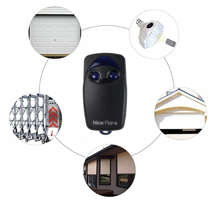 Pilot do bramy NICE FLO2R FLOR-s z baterią zamiennik EAN (GTIN) 5906146906617