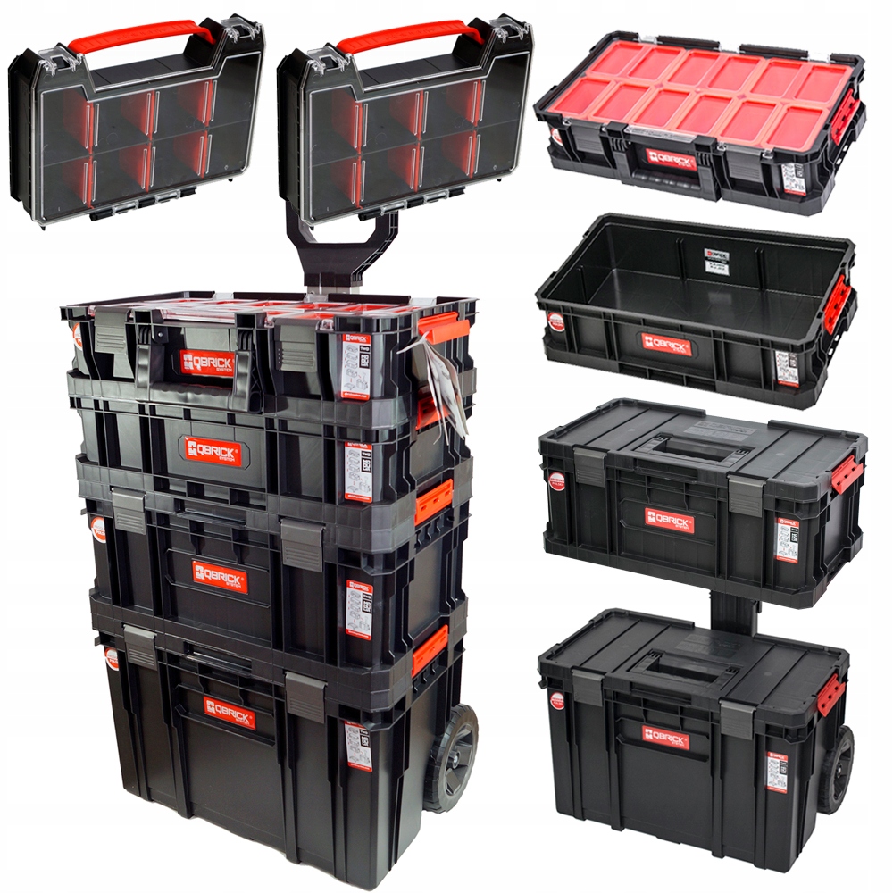 SKRZYNKA NARZĘDZIOWA NA KÓŁKACH QBRICK TWO BIG SET SKRZYNIA + MULTI PRO 2x