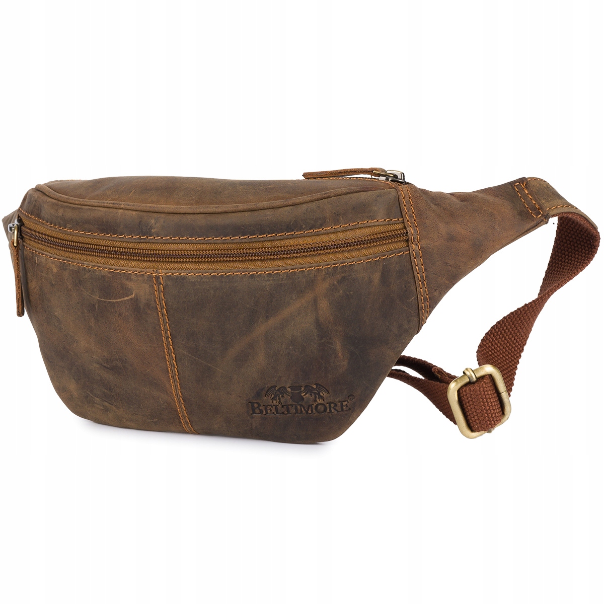 Taška ledvinka kožená pro práci ledvinka hnědá nubuková prémiová Beltimore