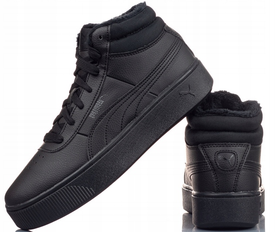 Dámské černé boty Puma Vikky Stacked vysoké Vel. 37,5