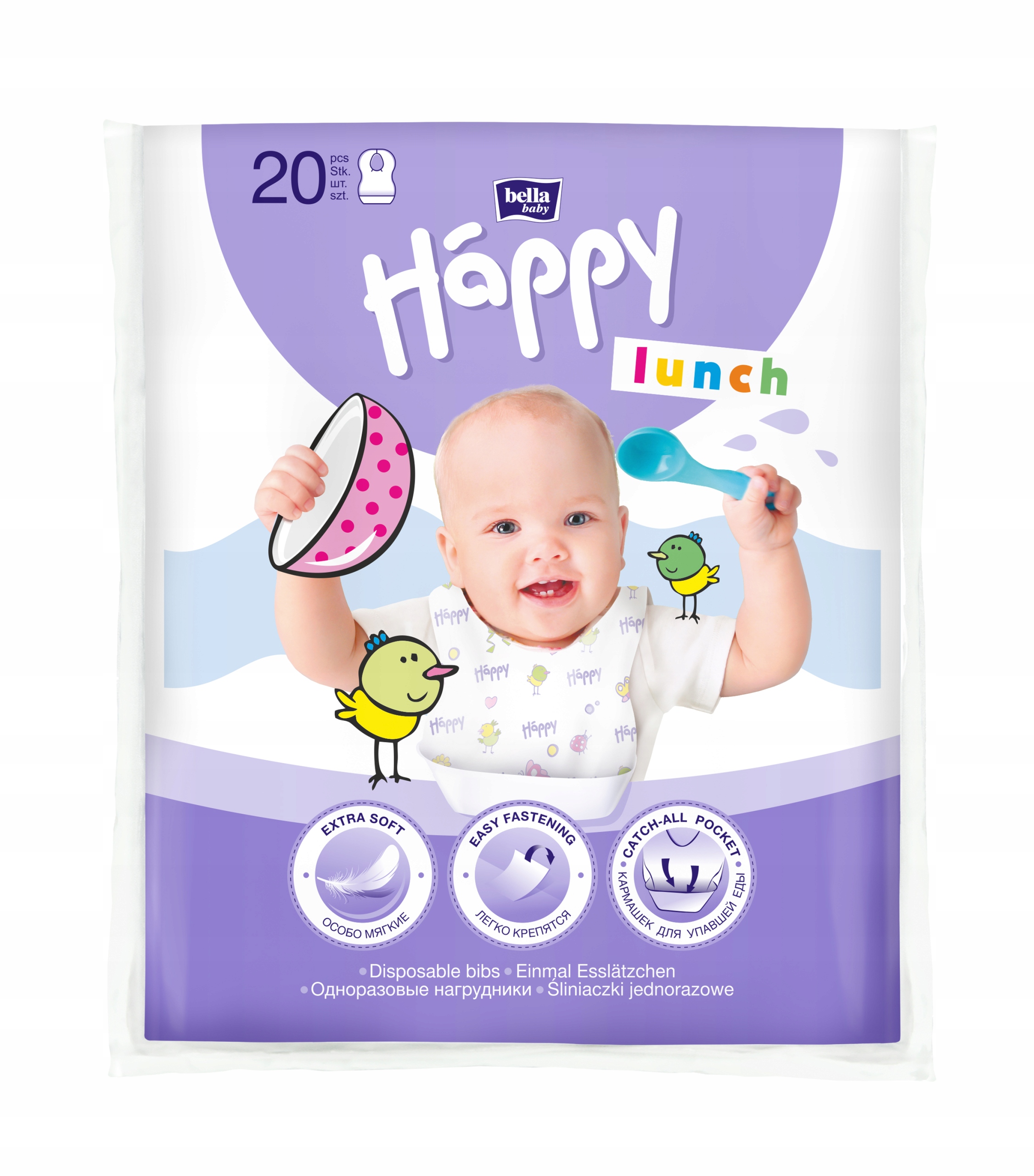 

Śliniaczki Happy Lunch jednorazowe 20szt.