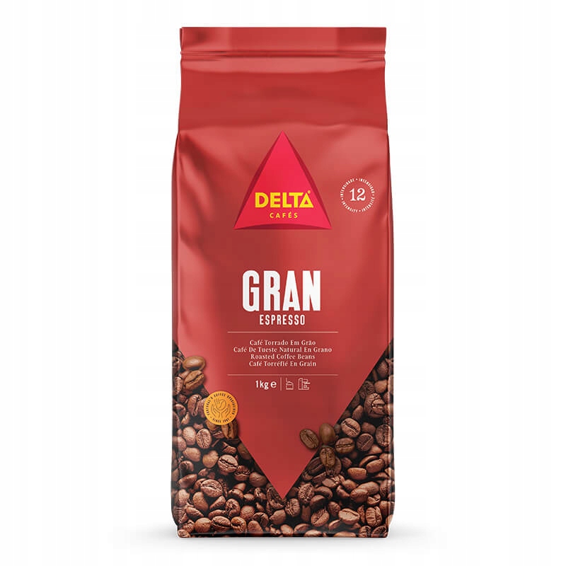 Levně Káva zrnková, tradičně pražená Gran Espresso 1 kg Delta