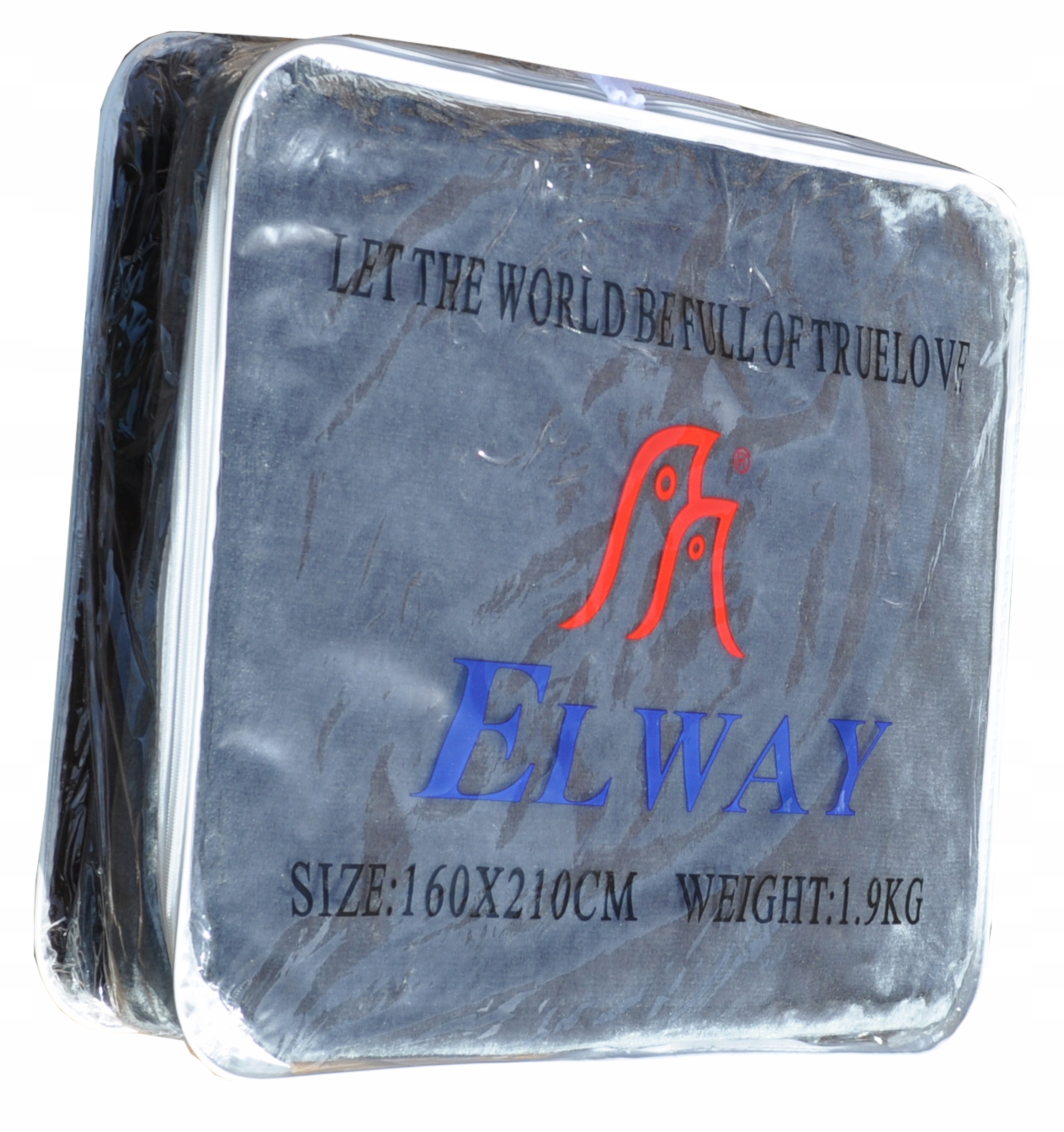 KOC NARZUTA 160X210 ELWAY GRUBY AKRYL SZARY CIEMNY Marka inna