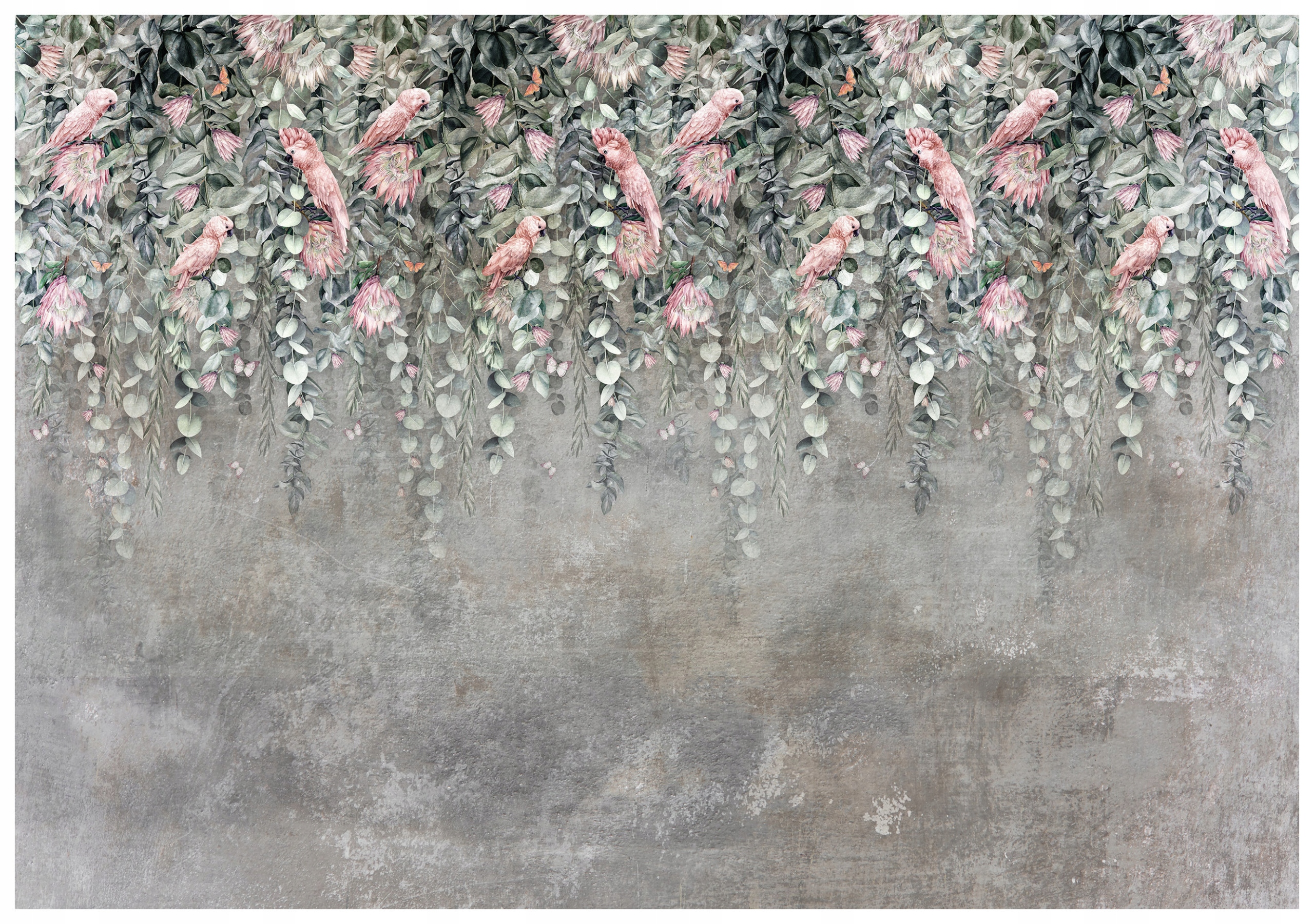 Vliesová fototapeta Eukalyptus Ružové Vtáky Kakadu Kameň 400x280 lepidlo