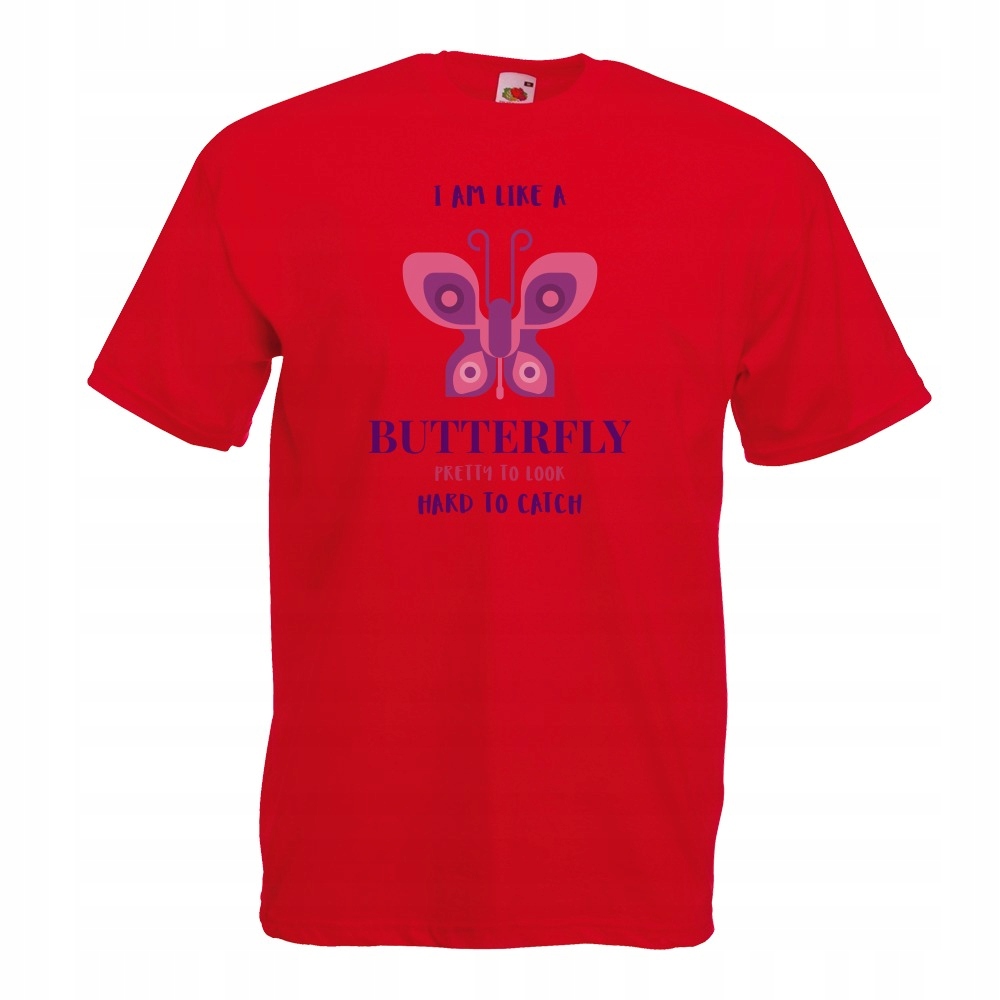 

Koszulka motyl cytat XL czerwona