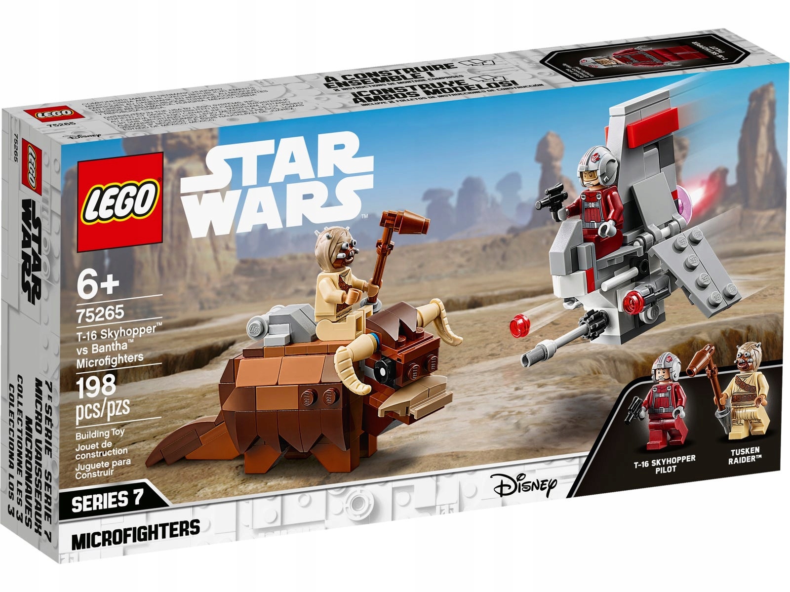 Lego 75265 Star Wars T-16 Skyhopper kontra mikromyśliwce Bantha