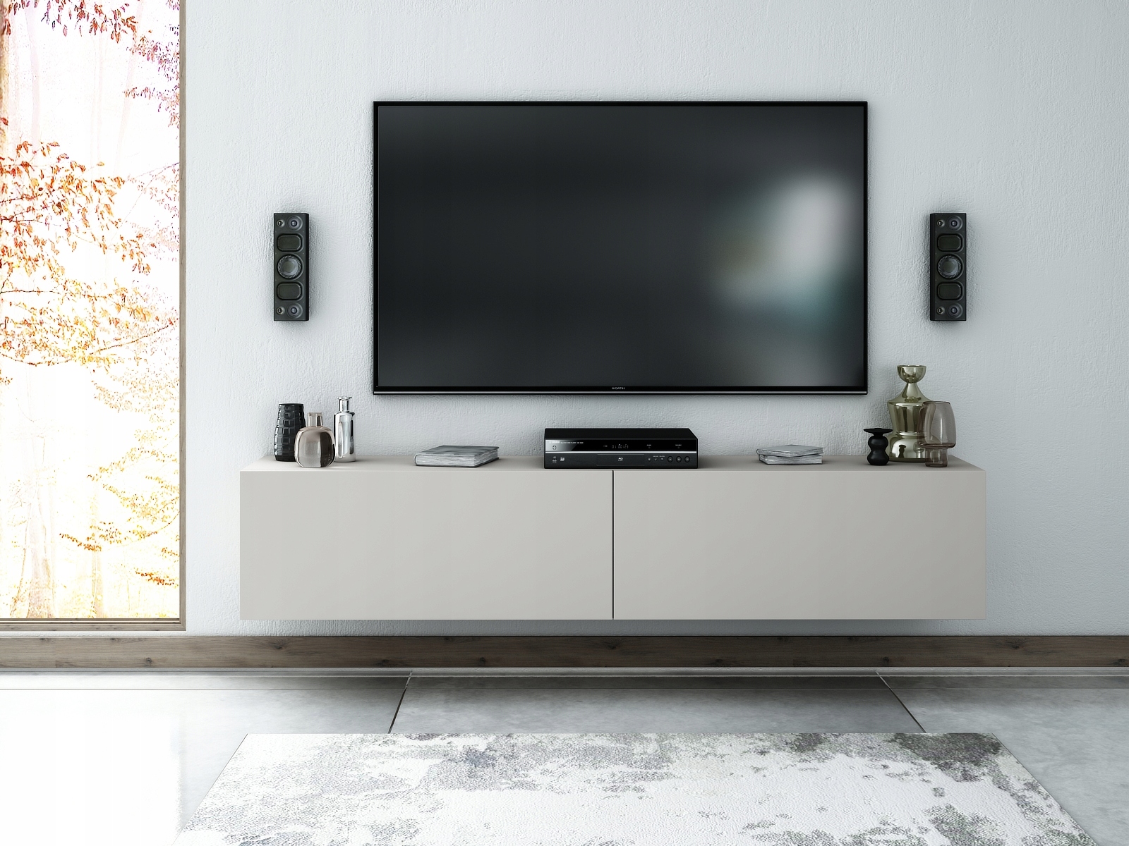 SZAFKA RTV WISZĄCA 120 CM KASZMIR