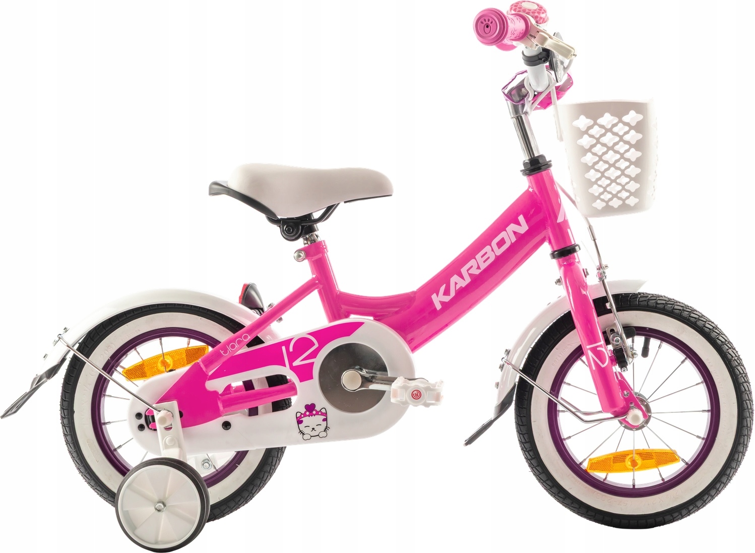 Rower Karbon MIMI Tiara 12 cali Różowy Dla dziewczynki