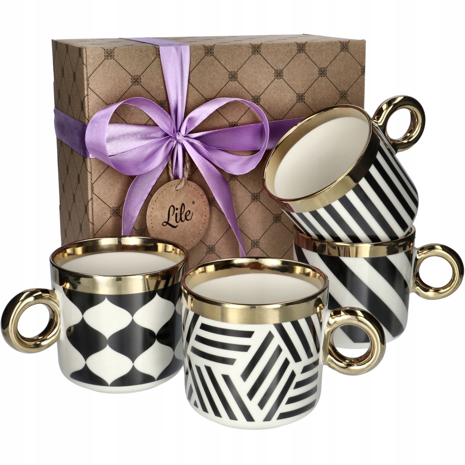 Hrnek kelímky na kávu 4ks sada kelímků dárek pro rodiče babičky a dědečka