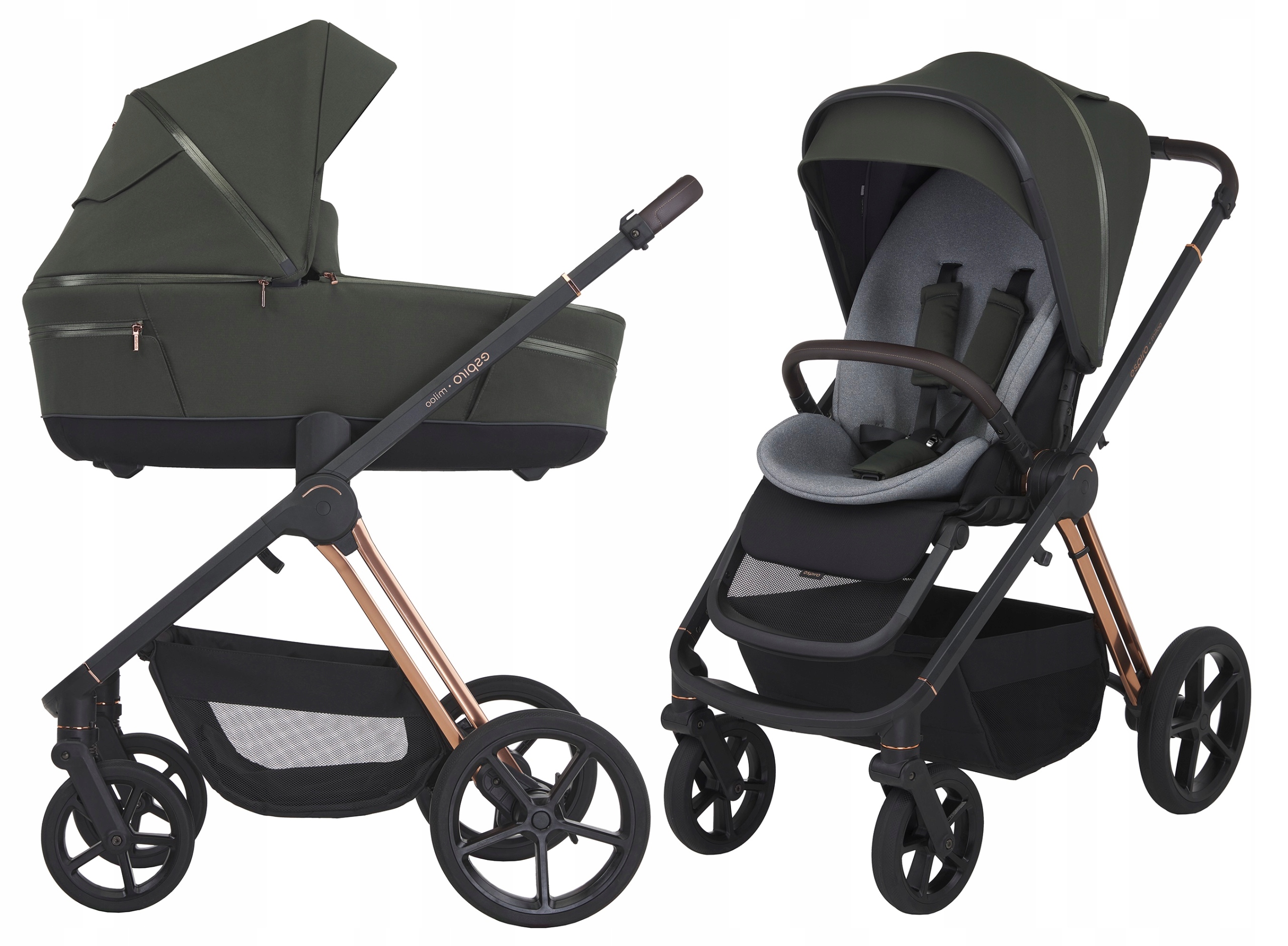 ESPIRO MILOO 2w1 +Adapter WÓZEK WIELOFUNKCYJNY Terenowy Kompaktowe Składani