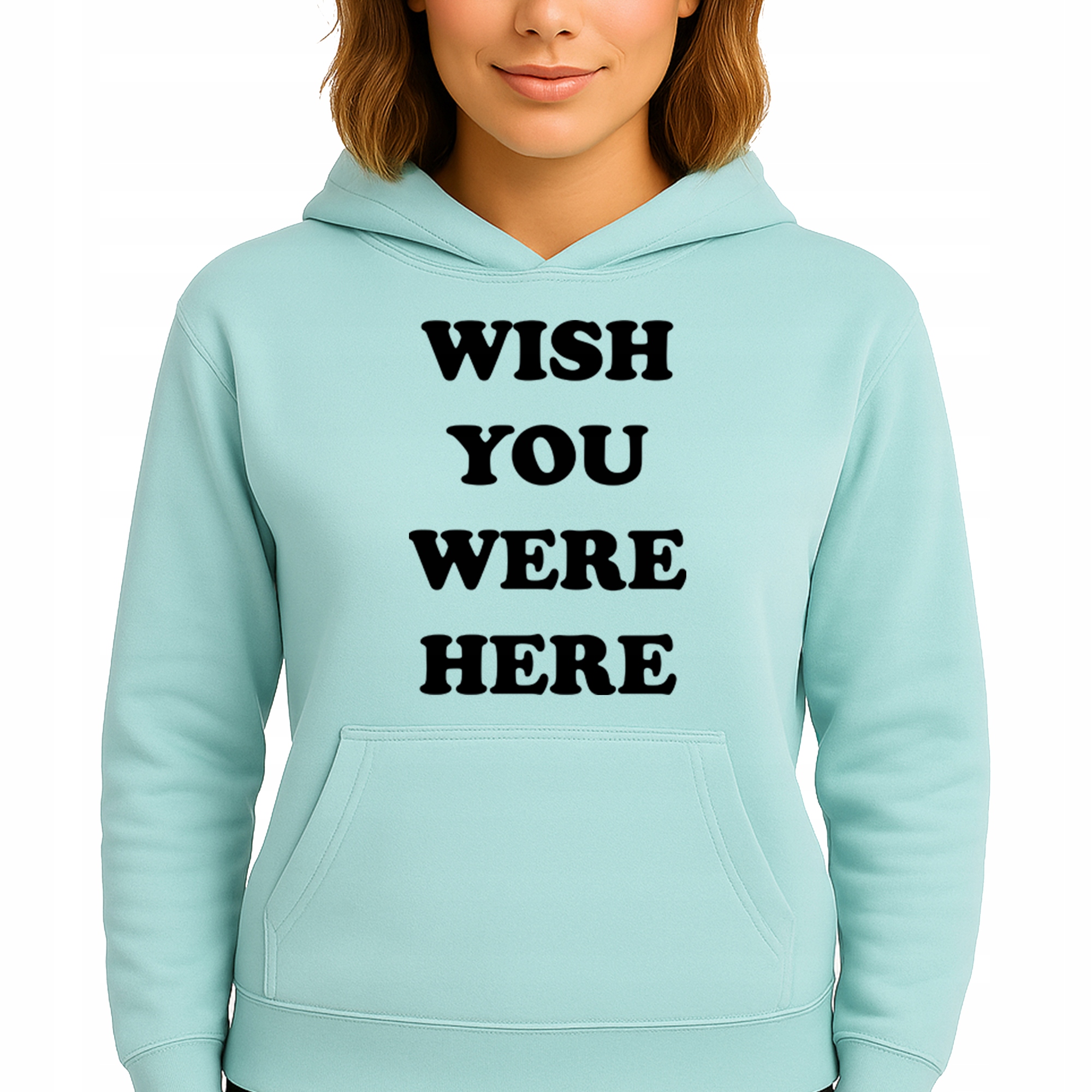 Mikina Mátová Hoodie S Kapucí Bavlněná Wish You Were Here M