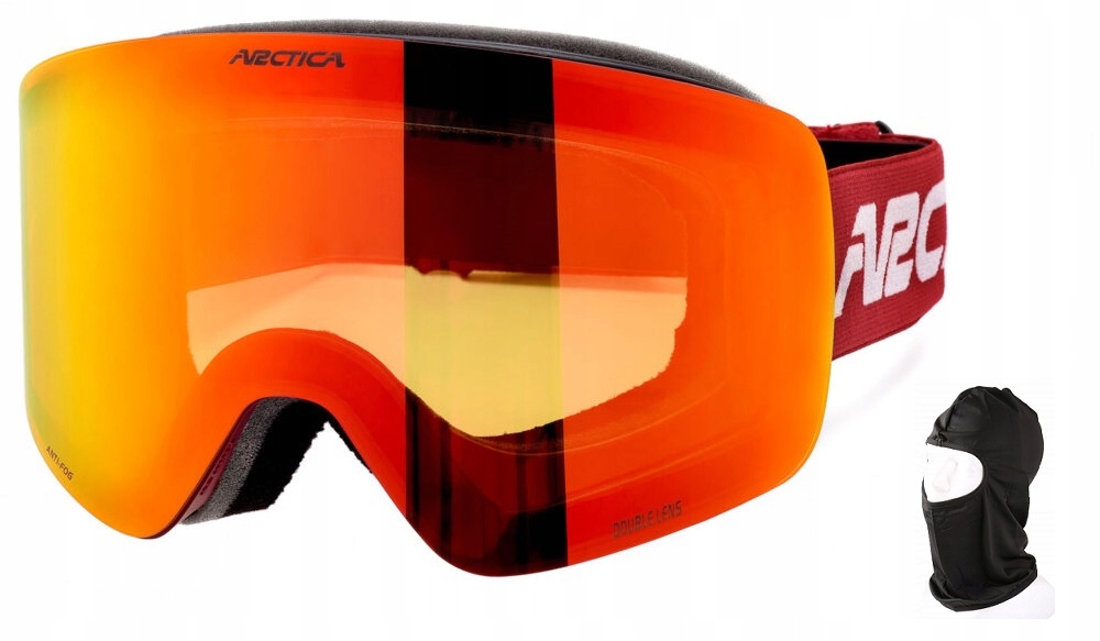 Lyžařské brýle Arctica G-122A bezrámečkové anti-fog s dvojitým sklem zrcadlo