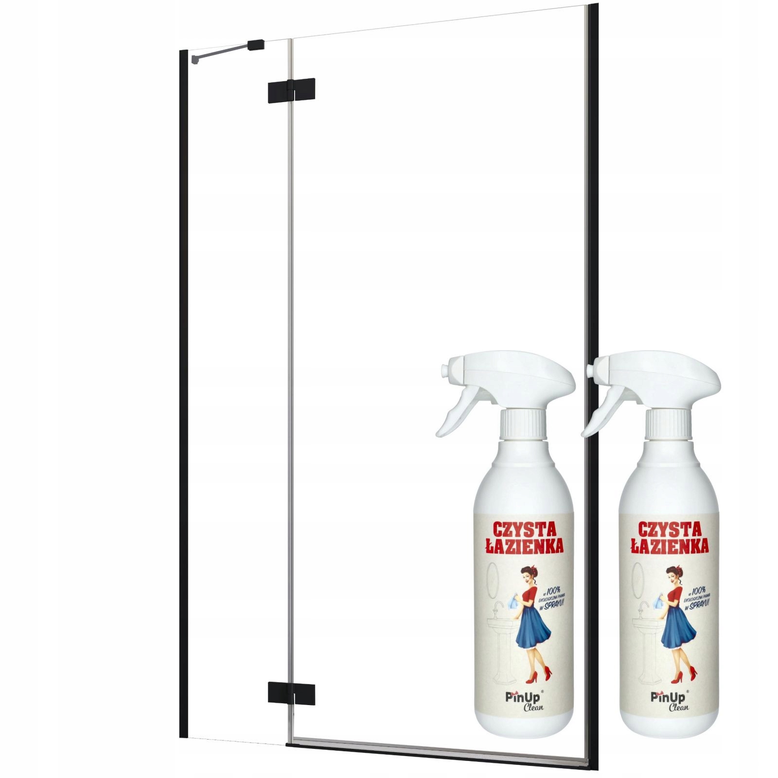 Drzwi Radaway Essenza Black Dwj 100 L przejrzyste pianka czyszcząca PinUp