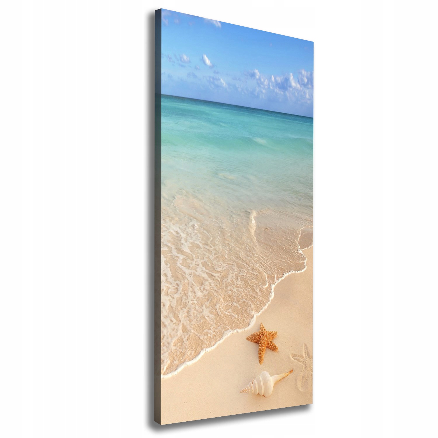 

Foto obraz na płótnie Rozgwiazda na plaży 50x125cm