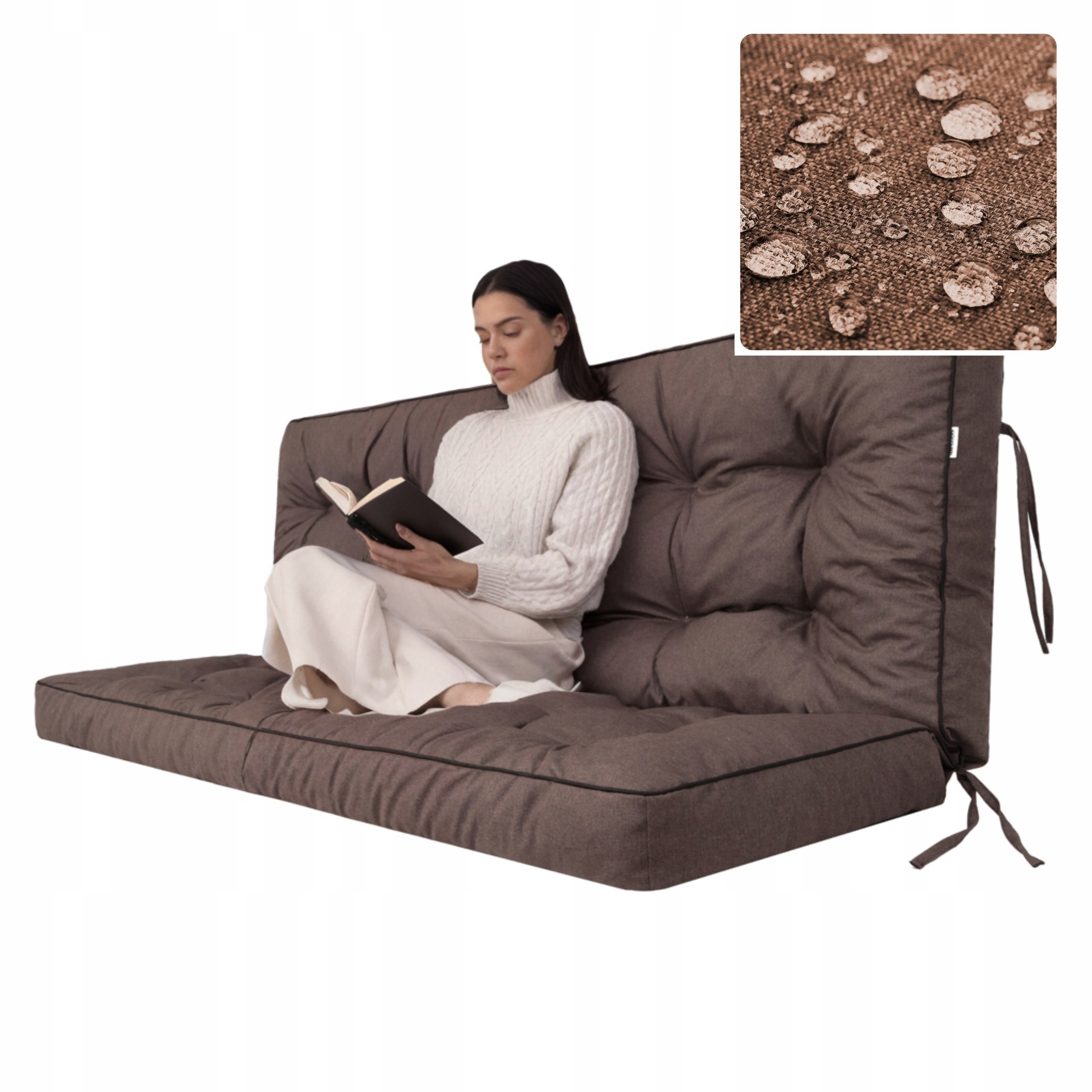 Poduszka Na Huśtawkę Poducha na Ławkę Ogrodową Wodoodporna dla 3 osób 180cm